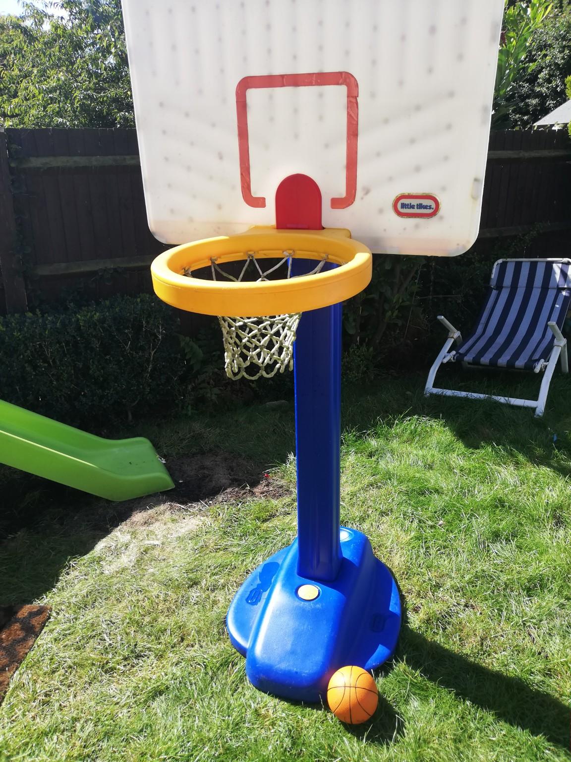 little tikes basketball hoop fill with water