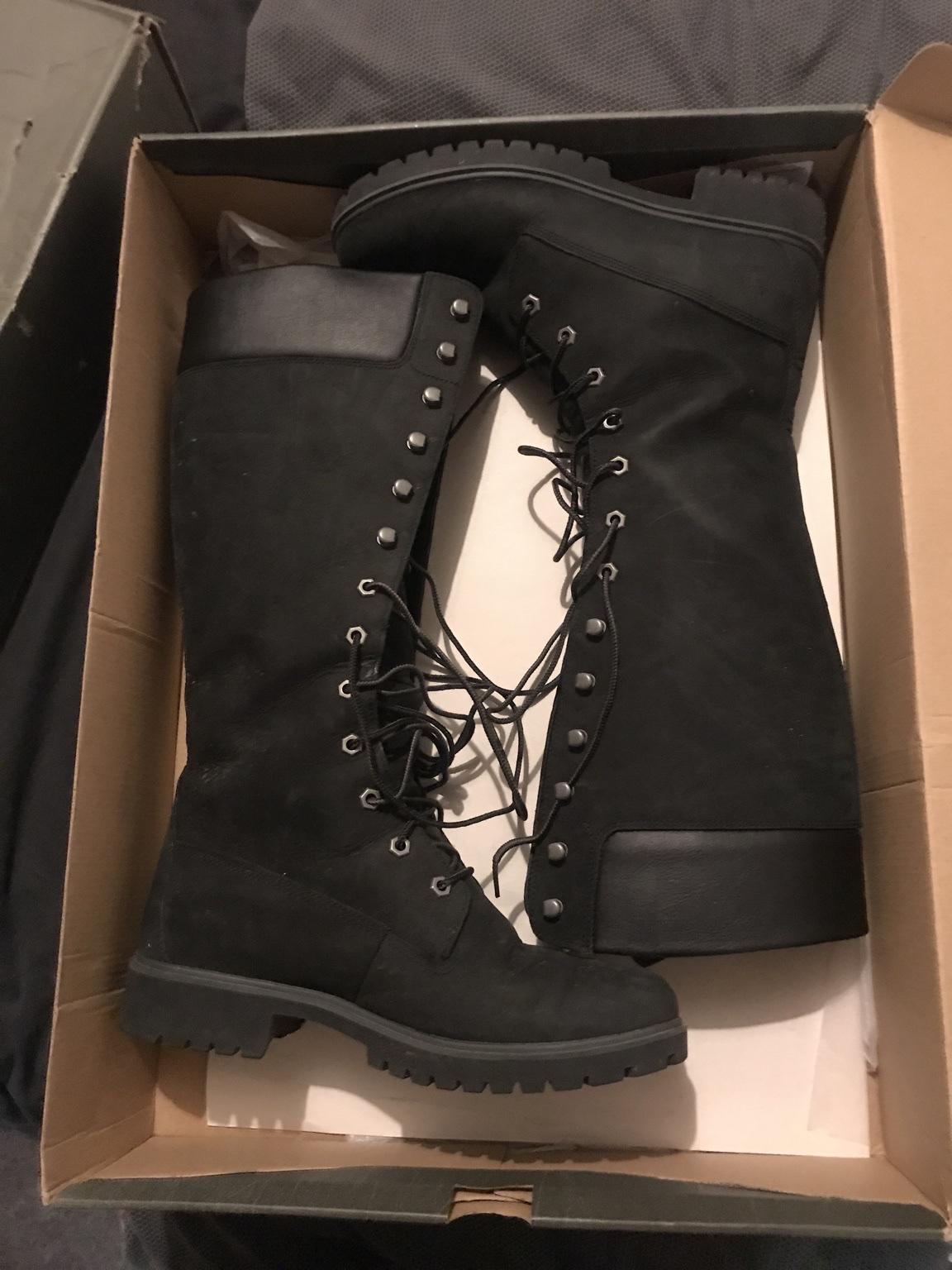 timberland 14 inch boots black