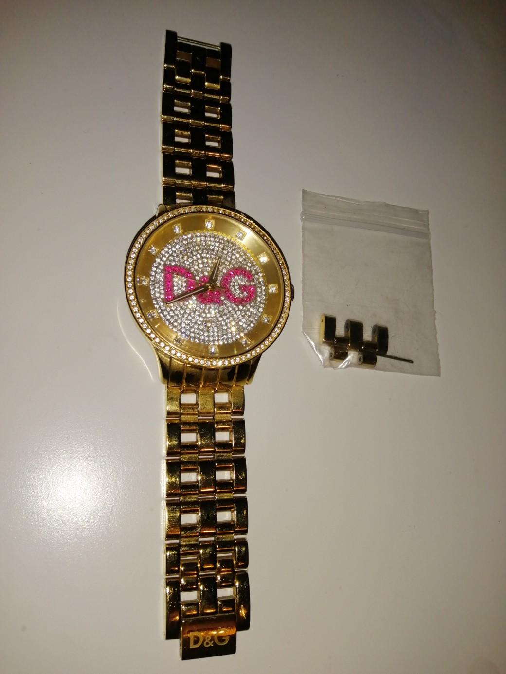 d&g primetime watch gold