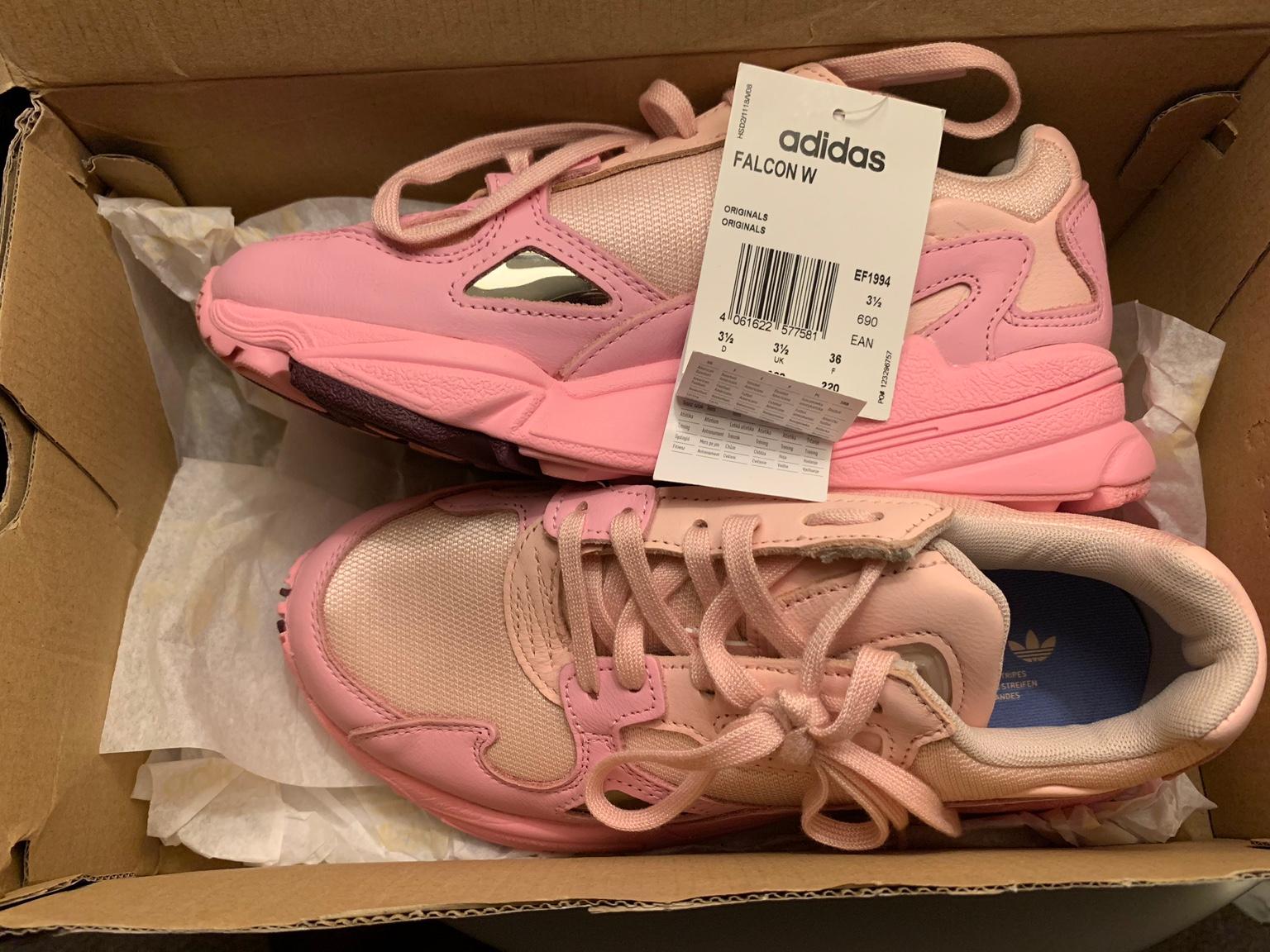 ADIDAS FALCON W PINK SIZE 3.5NEW WITH 