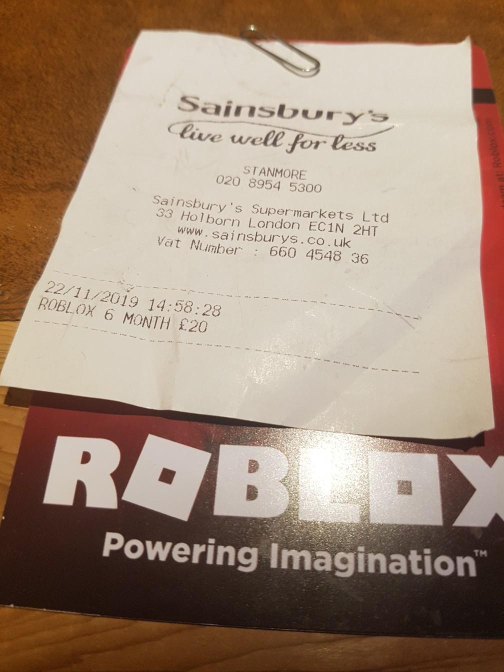 Roblox Gift Card In Hertsmere For 15 00 For Sale Shpock
