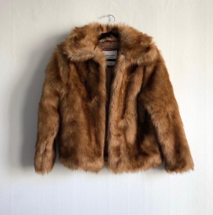 abercrombie and fitch fur jacket