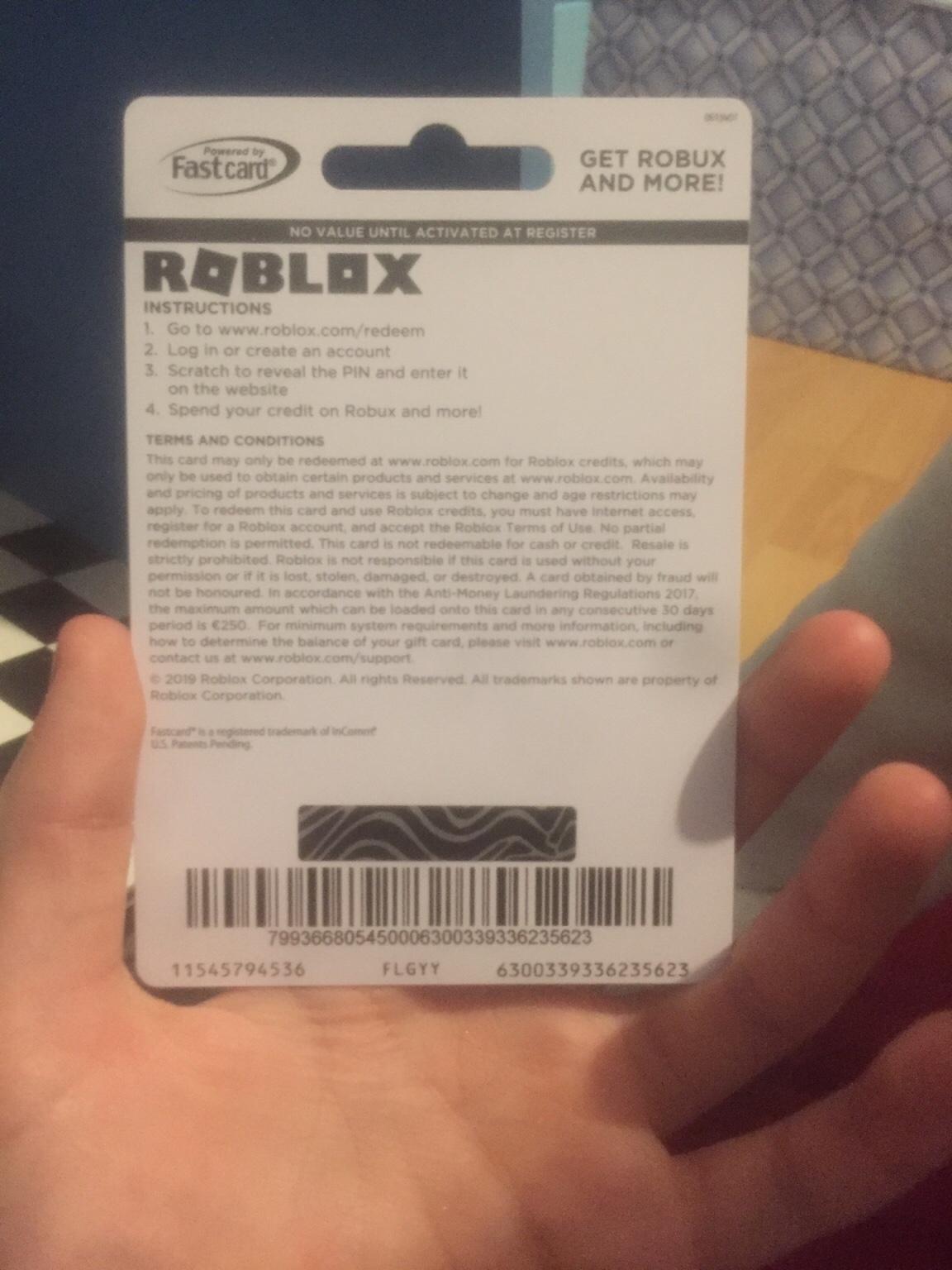 Robux card / roblox gift card in L4 Liverpool for £10.00