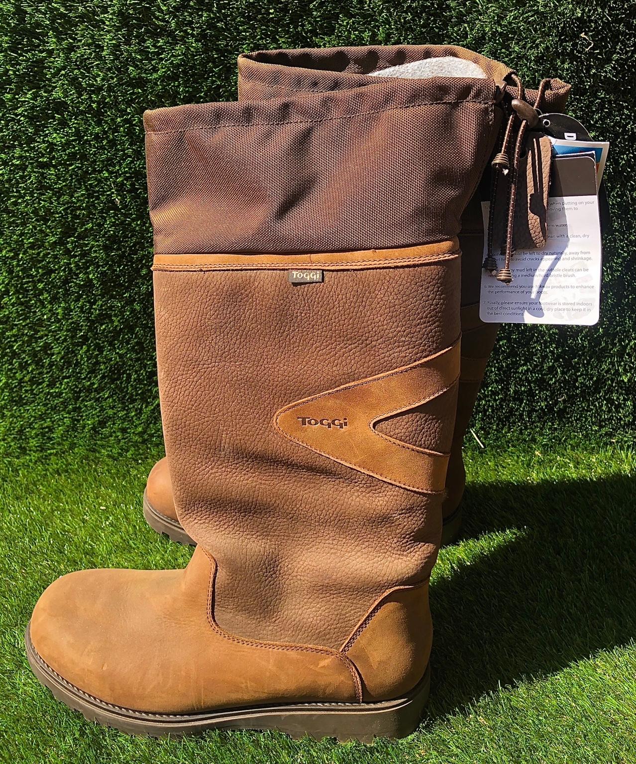 Toggi COLUMBUS Waterproof Country Boots Dark Copper Sizes 4-13 