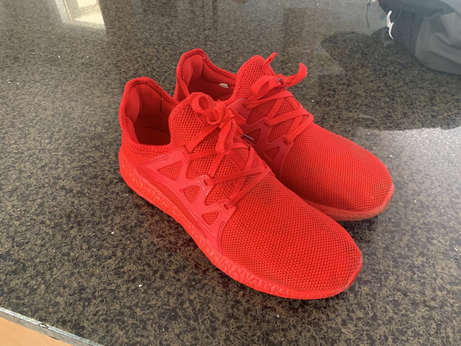 size 11 red shoes