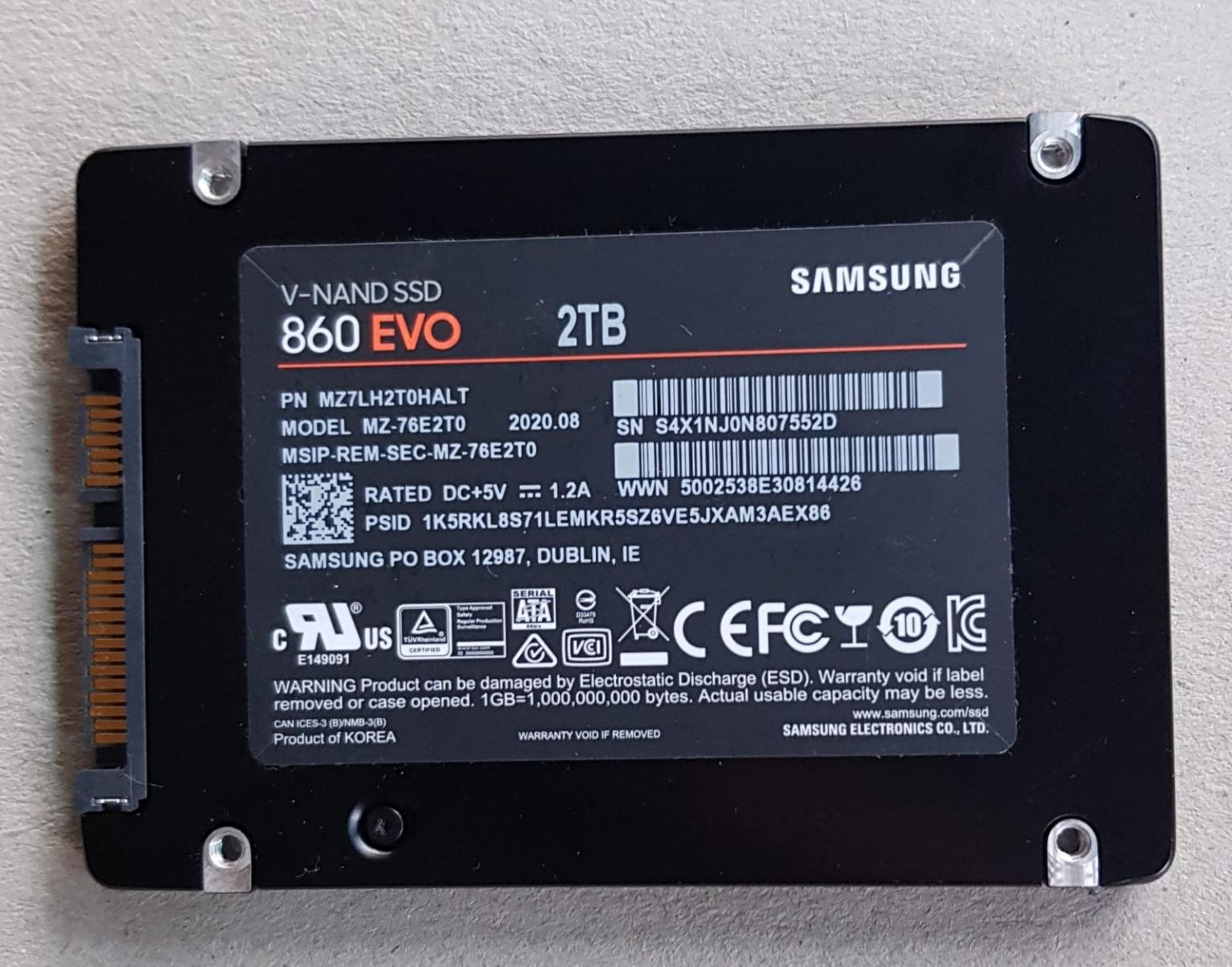 Samsung 860 Evo 2tb 2 5 Ssd For Laptop In E6 Newham For 180 00 For Sale Shpock