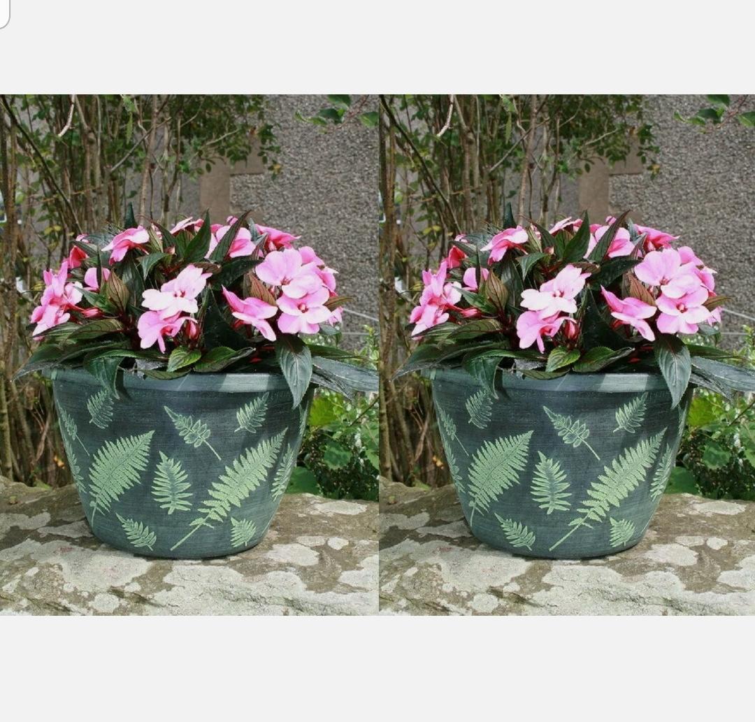 b'2xRound Plastic Garden Plant Pot Flower 28CM #1' for sale  