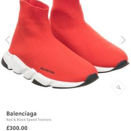 balenciaga sock trainers black and red