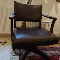 Green Leather Antique Chesterton Chair In Se7 Greenwich Fur 200 00 Zum Verkauf Shpock De