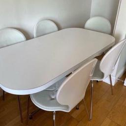 6 Highback Chrome White Leather Dining Chairs In Nw3 London Fur 150 00 Zum Verkauf Shpock De
