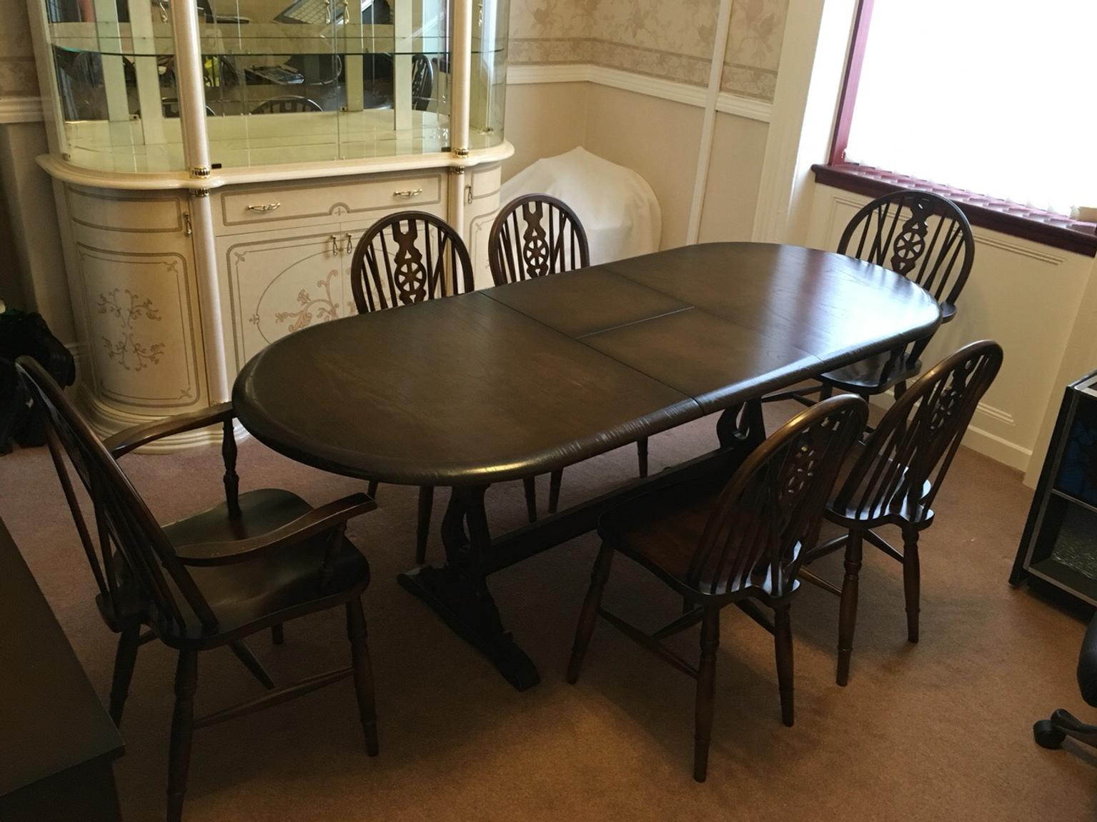 Priory Dark Oak Dining Table Dresser Chairs In Dh6 Thornley Fur 160 00 Zum Verkauf Shpock De
