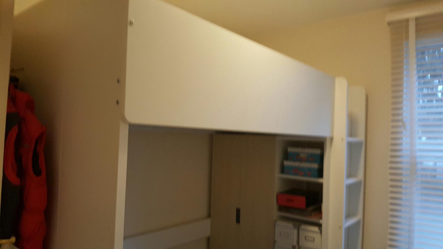 ikea loft bed with desk and wardrobe