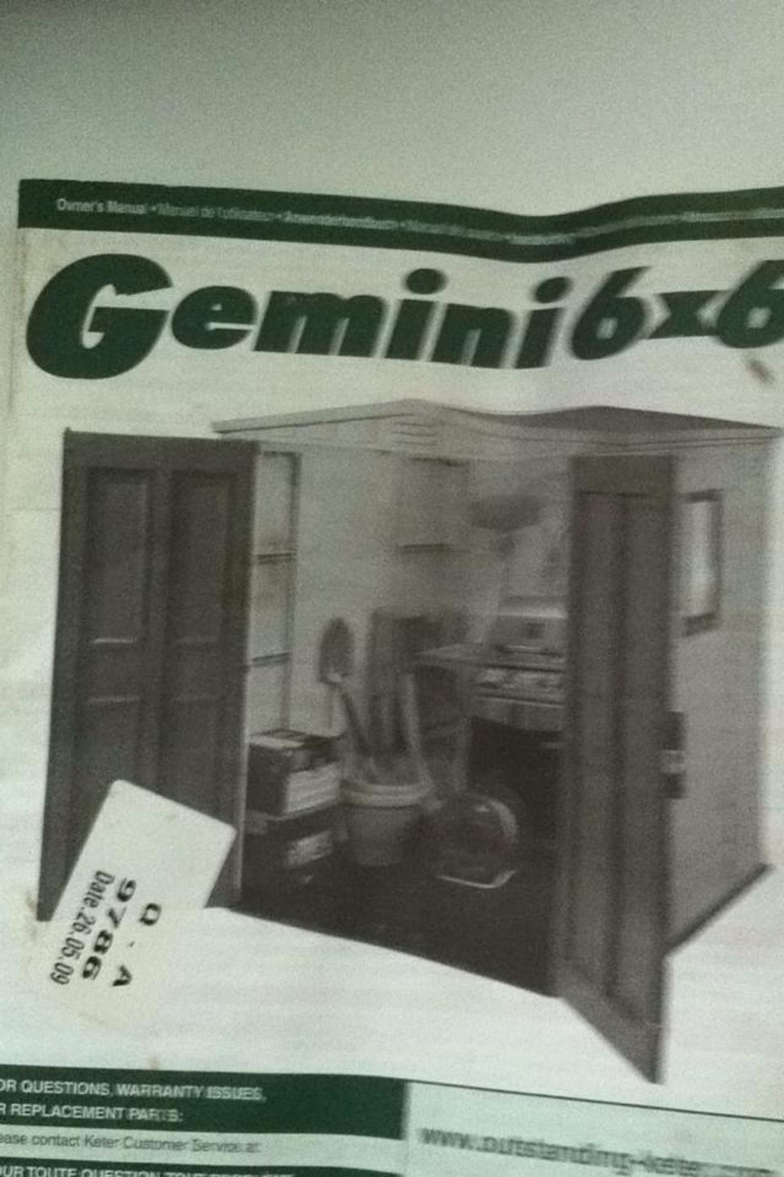 Keter Gemini Apex 6x6 Plastic Shed In