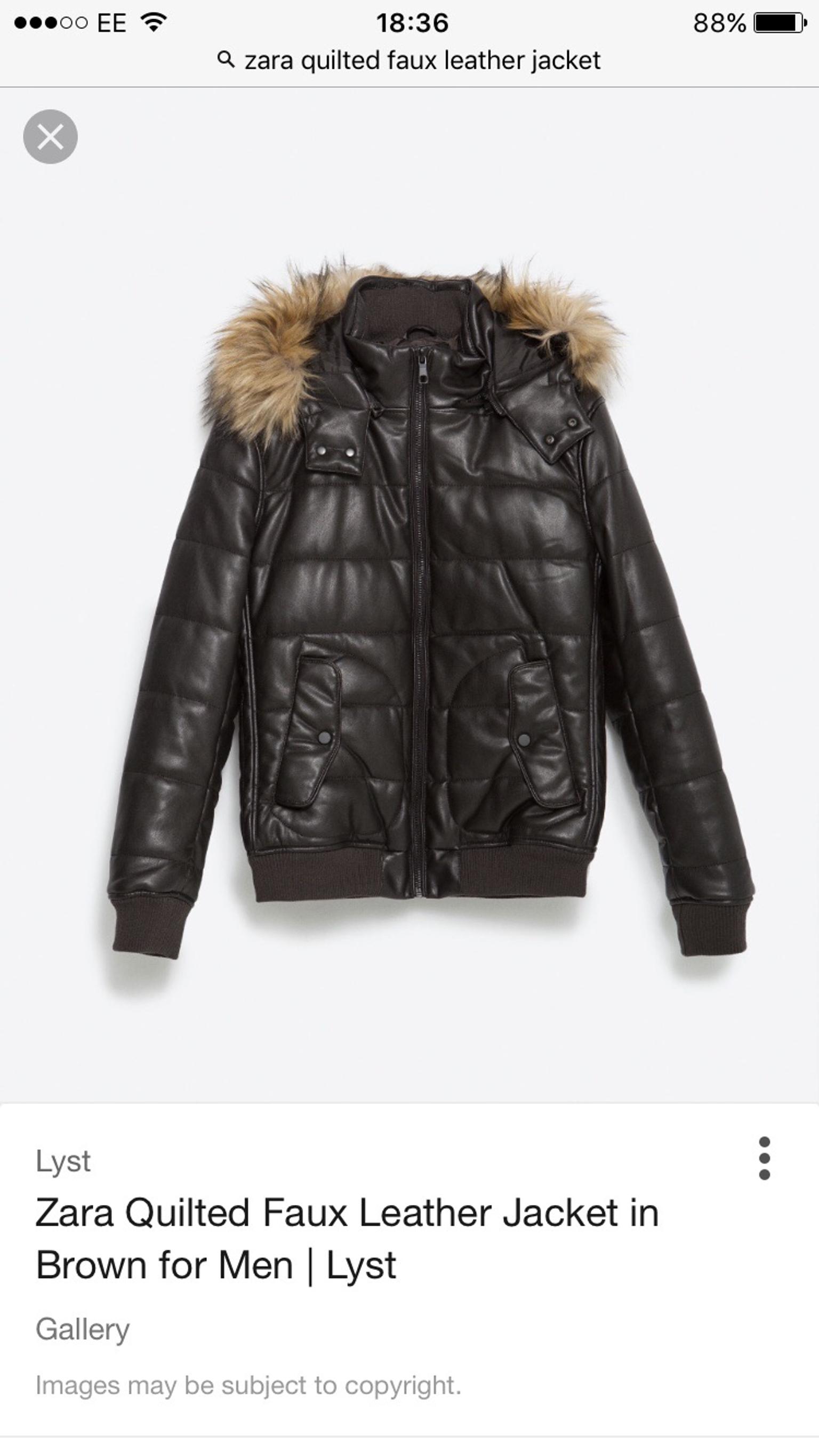 zara brand leather jacket