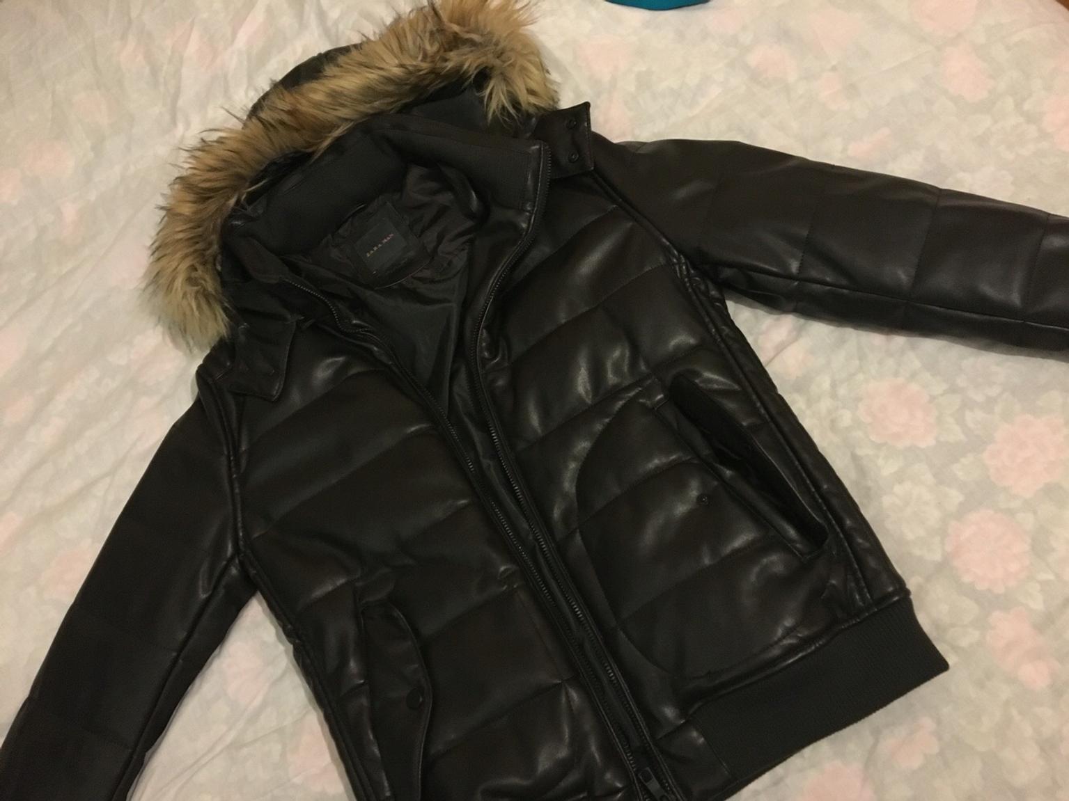 fur leather jacket zara