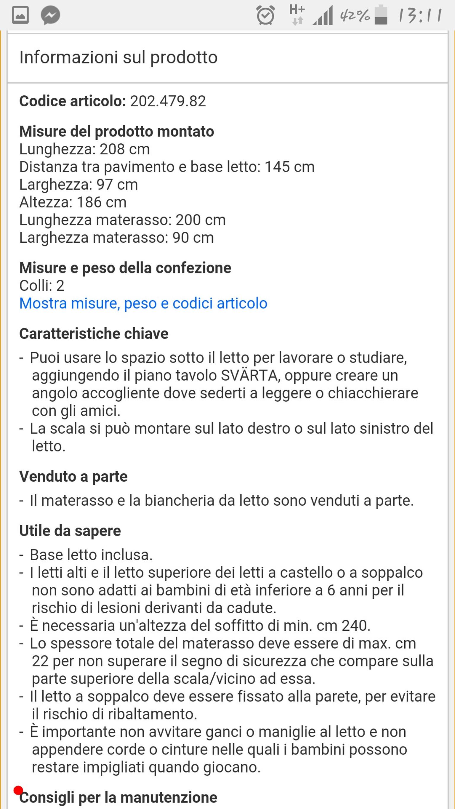 Letto A Soppalco In Ferro Ikea 1 Piazza In 10134 Torino Fur 90 00