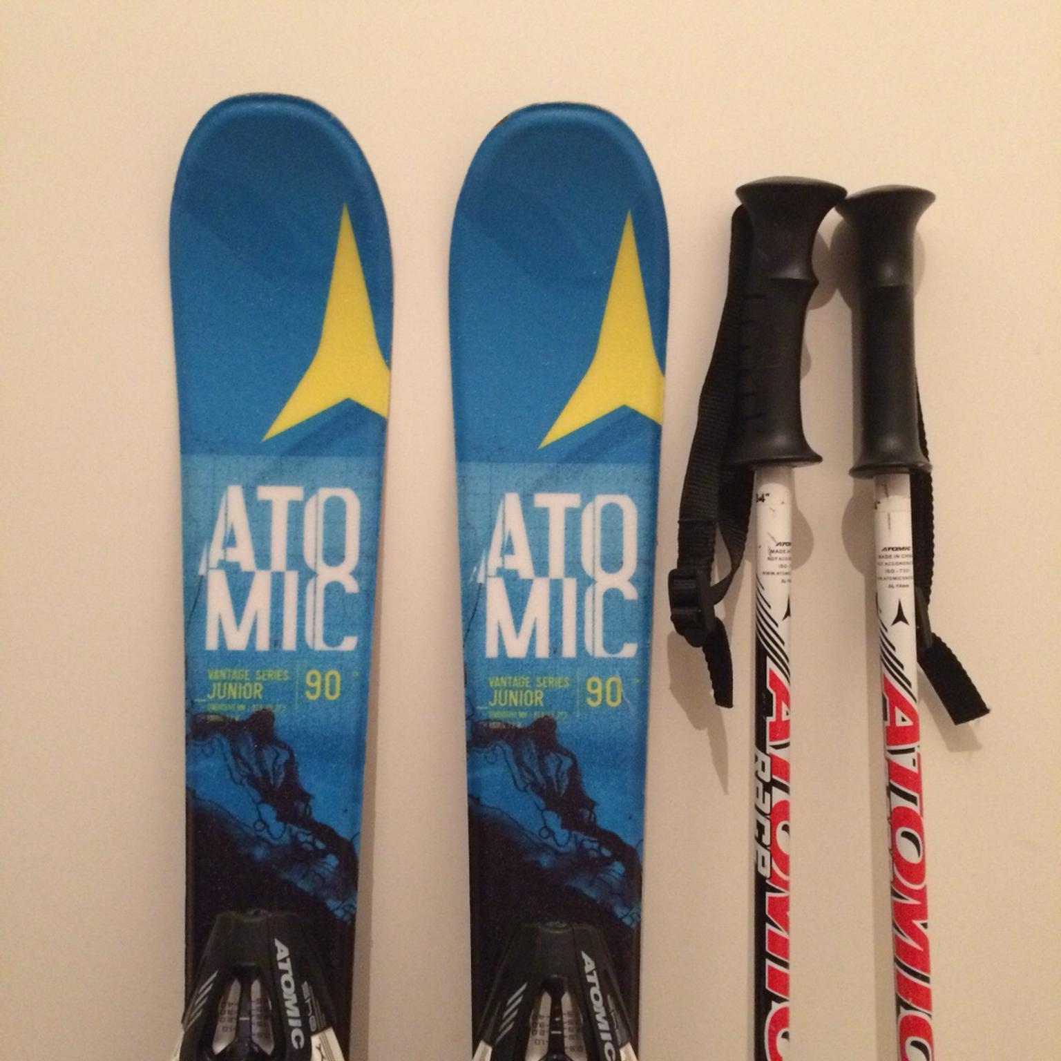 Kinder Ski Set mit Stöcken 70 cm Blau 
