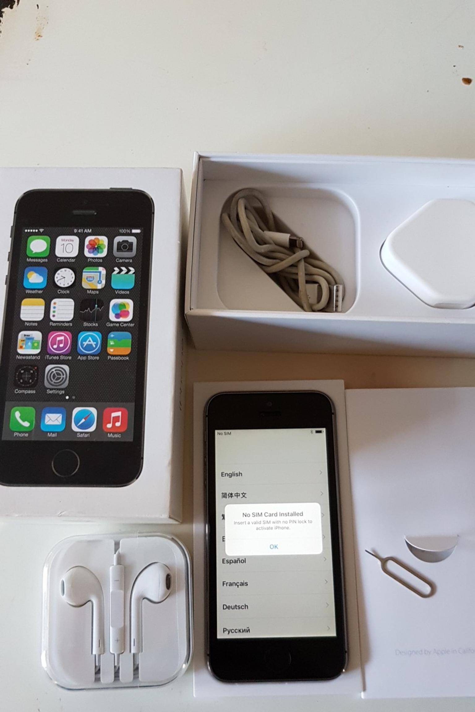 Cell Phones & Accessories Space Gray Apple iPhone 5s 64GB Unlocked ...