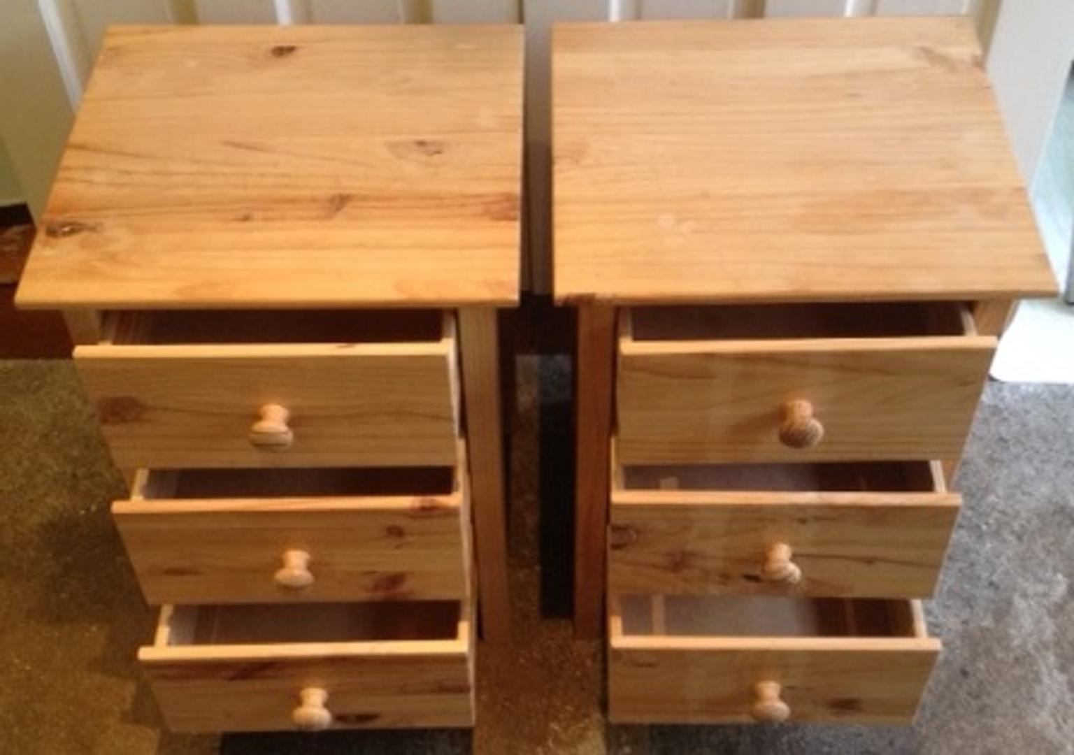 X2 3 Drawer Pine Bedside Cabinets In Kt17 London For 40 00 For