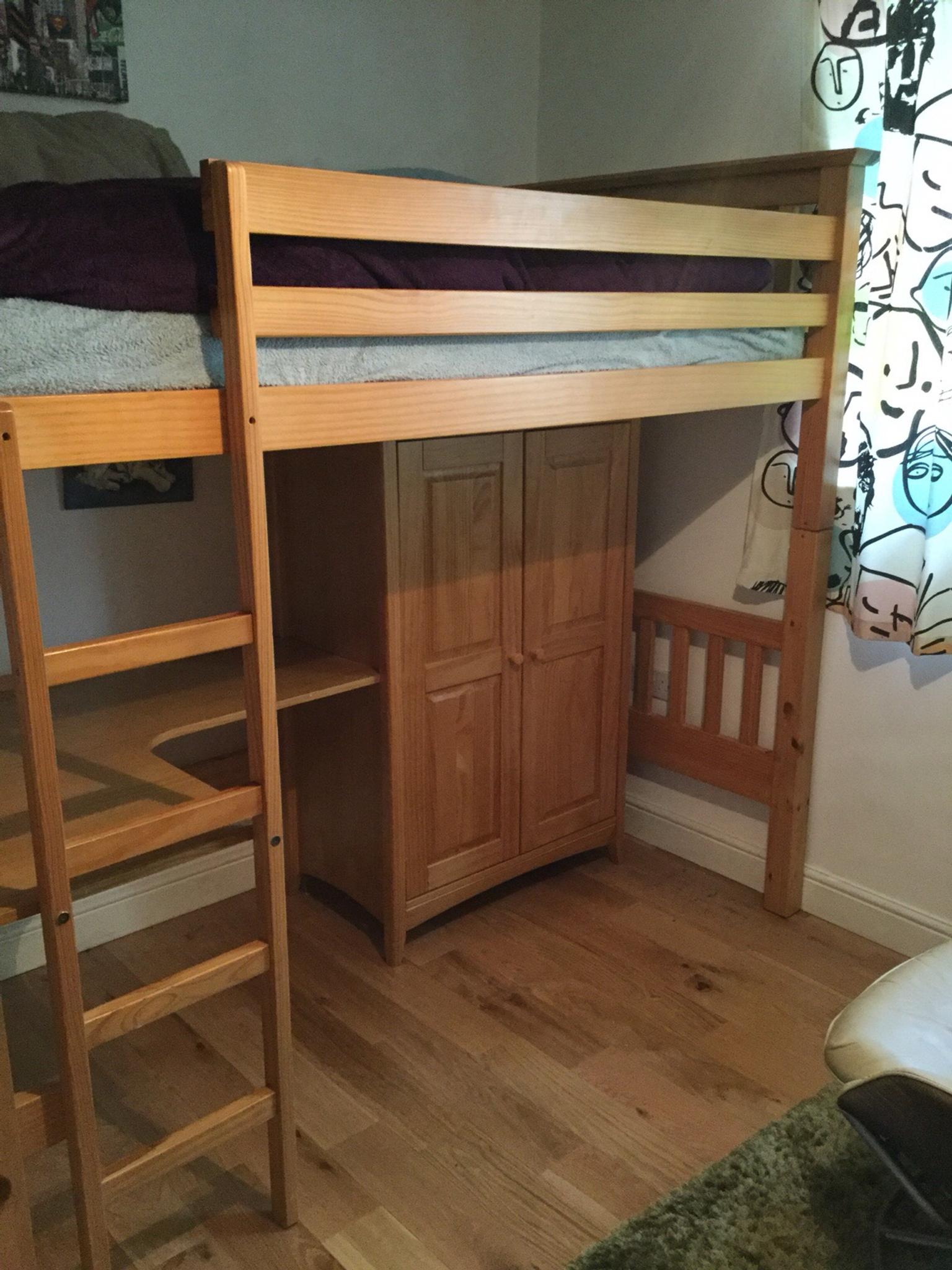 Hi Rise Bunk Bed With Desk Wardrobe In Nn3 Northampton Fur 155