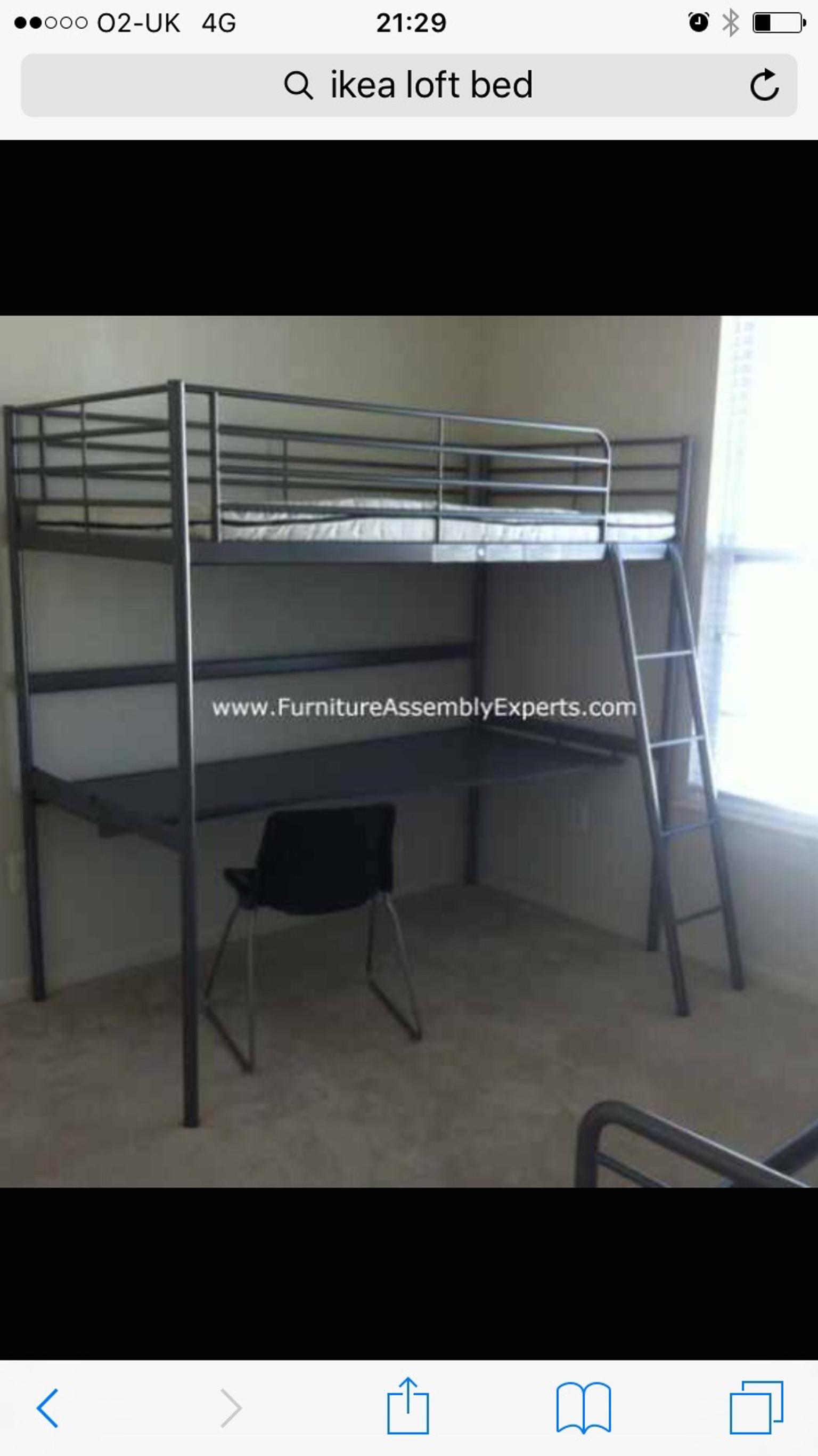 ikea bunk bed and desk