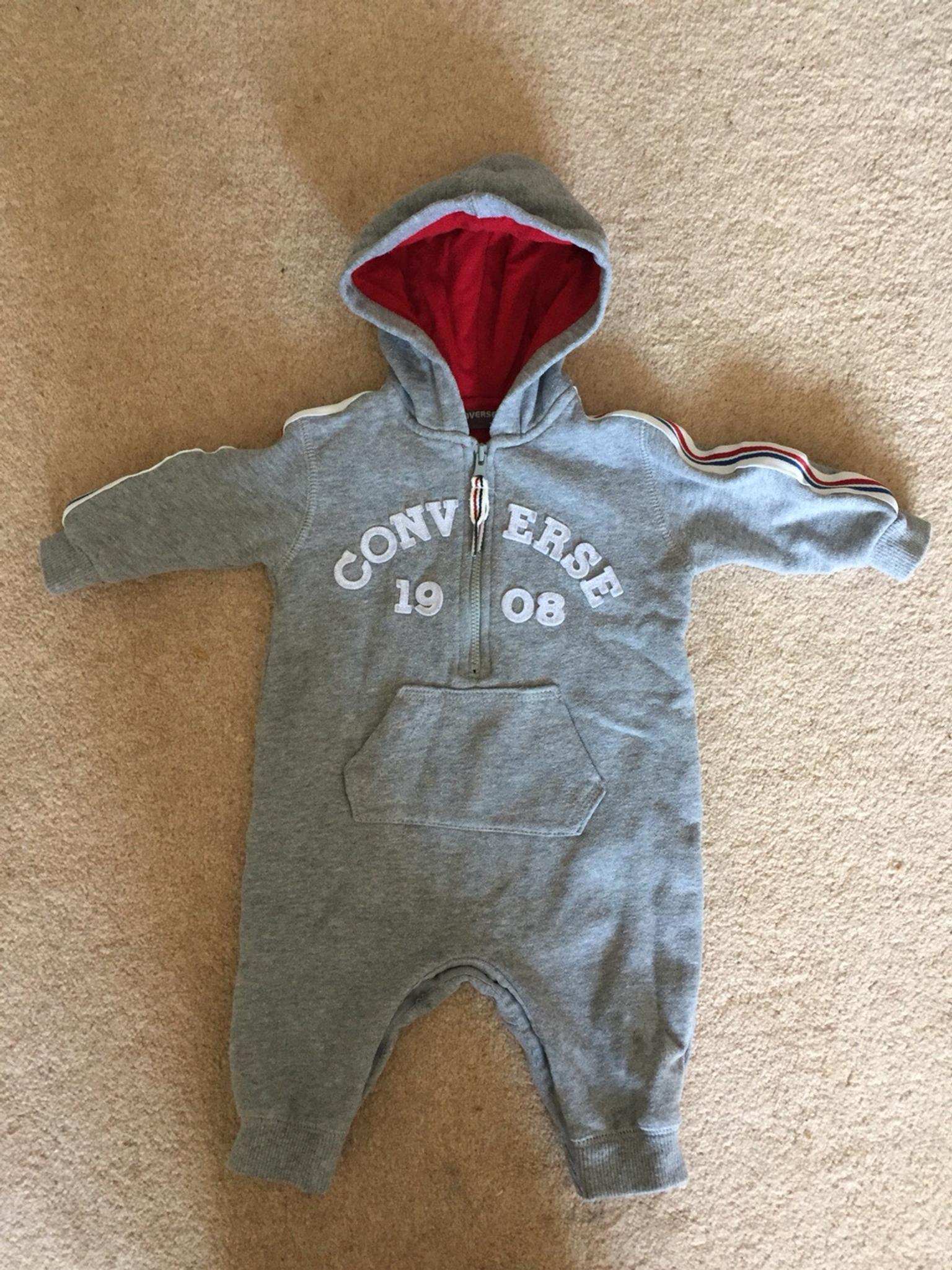 converse baby hooded onesie