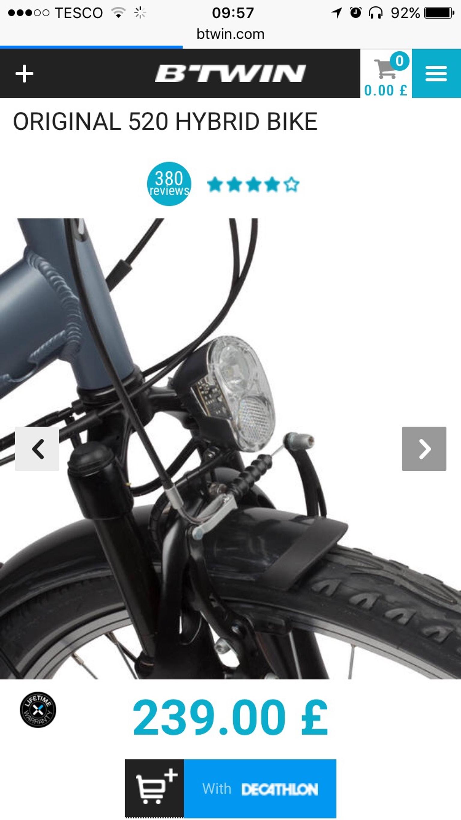 btwin original 520 hybrid bike review