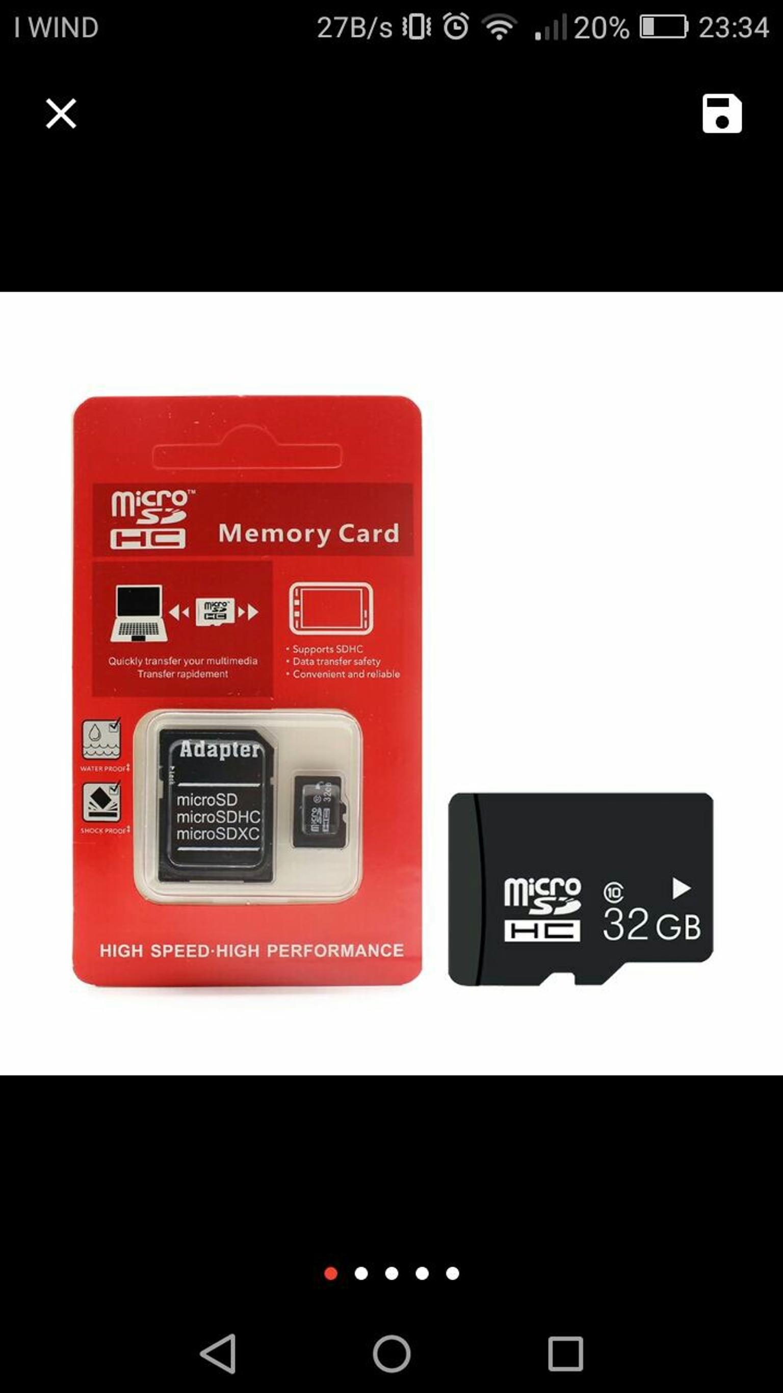 ThiEYE Scheda di Memoria microSDHC da 32 GB 