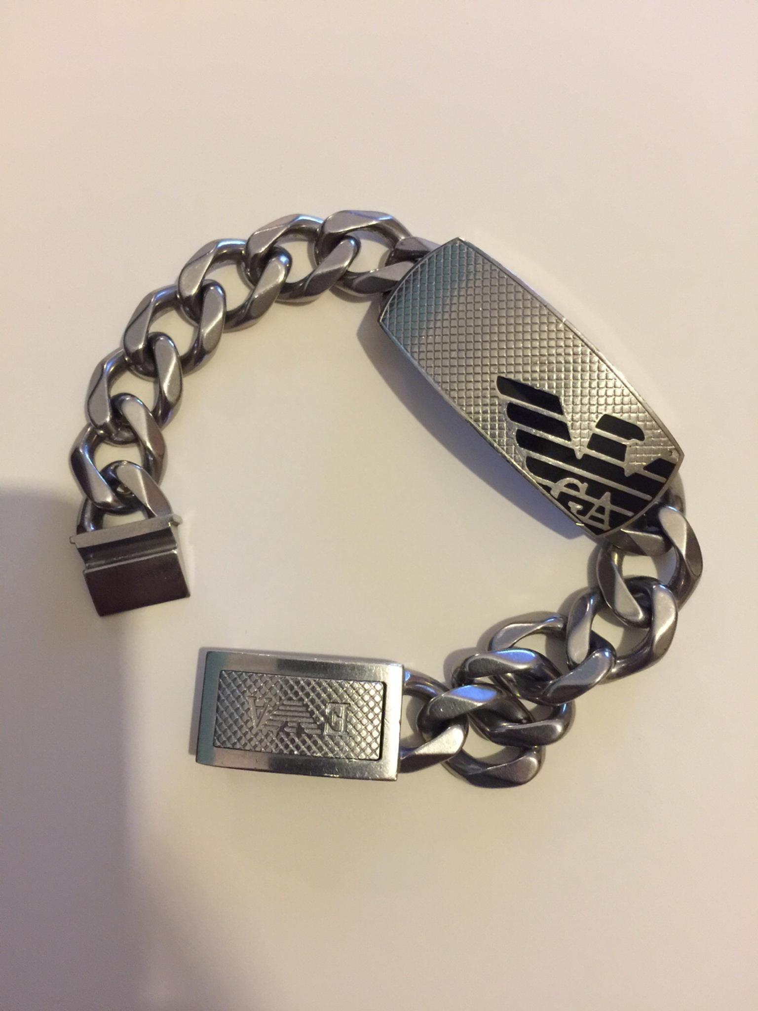 armani stainless steel bracelet