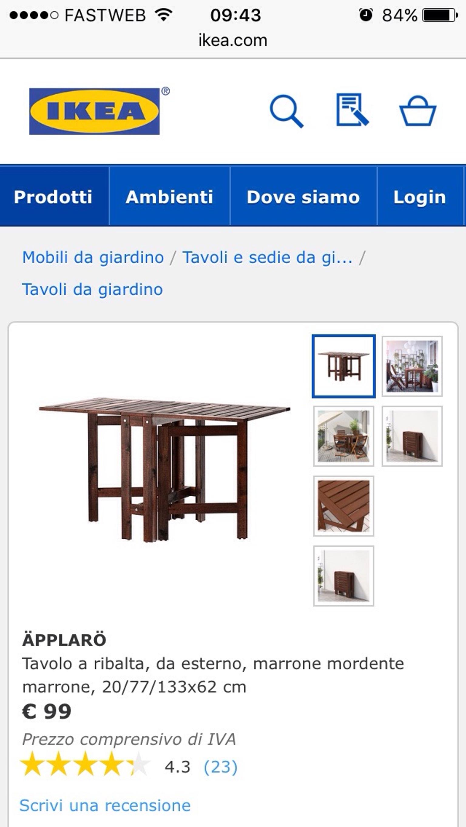 Tavolo Da Esterni Ikea In 20153 Milano Für 7000 Zum