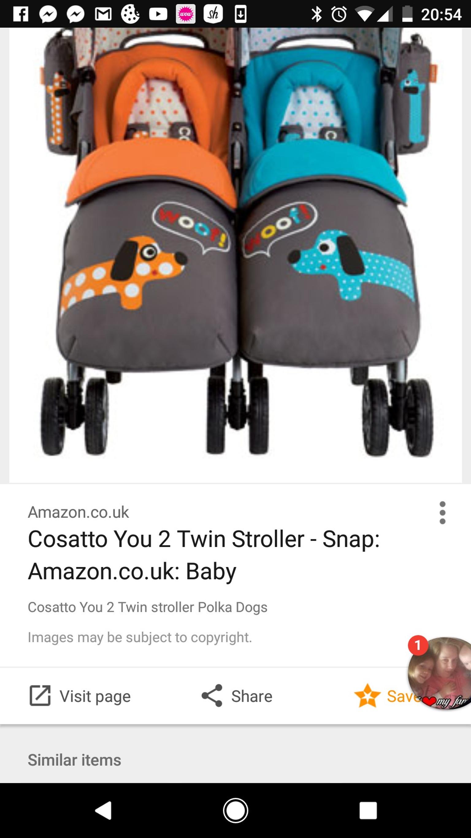 cosatto you2 twin stroller