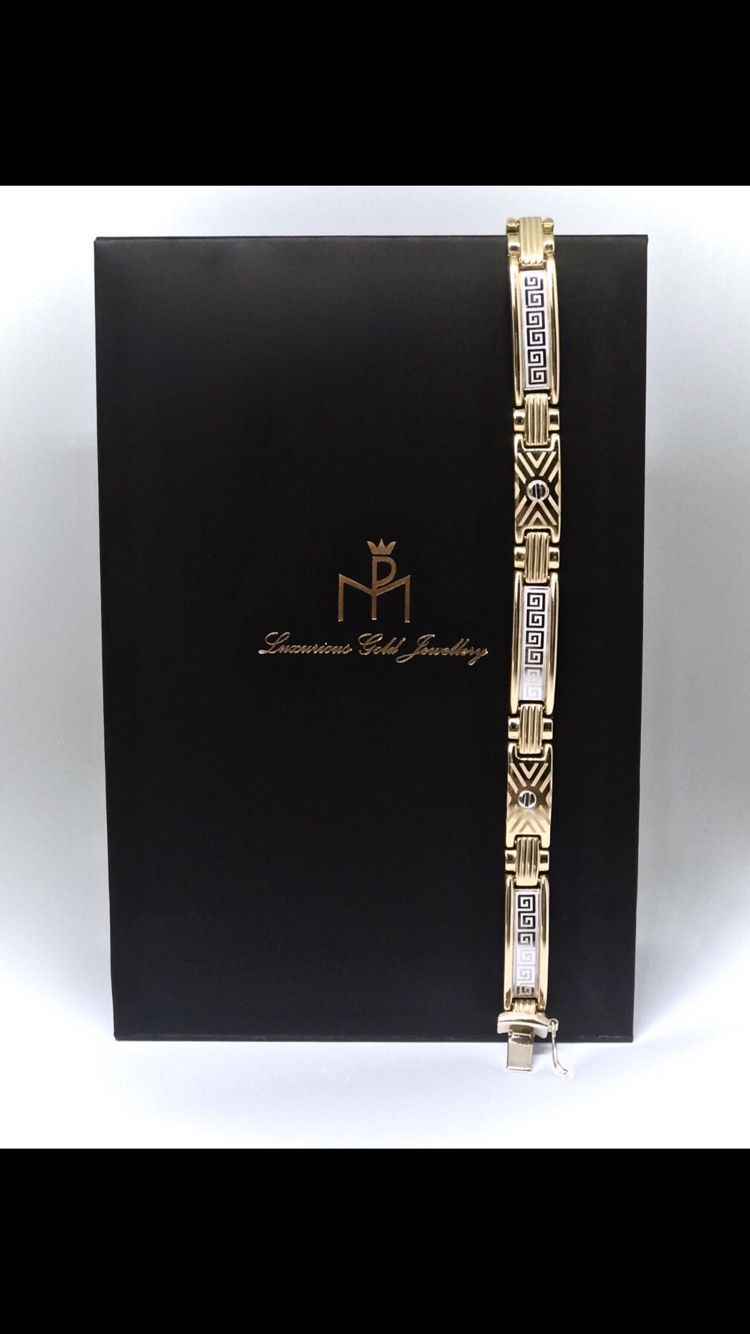 versace 14k gold bracelet