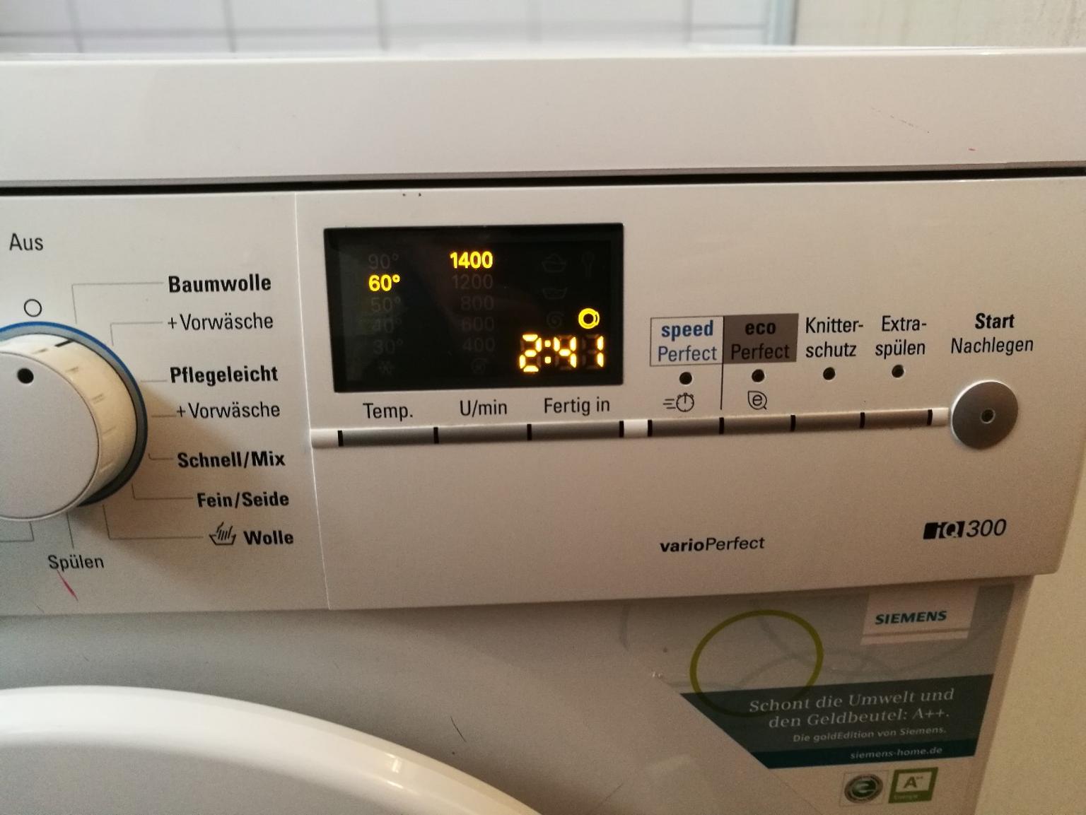 Nicht weichspüler läuft siemens ab waschmaschine WASCHMASCHINEN