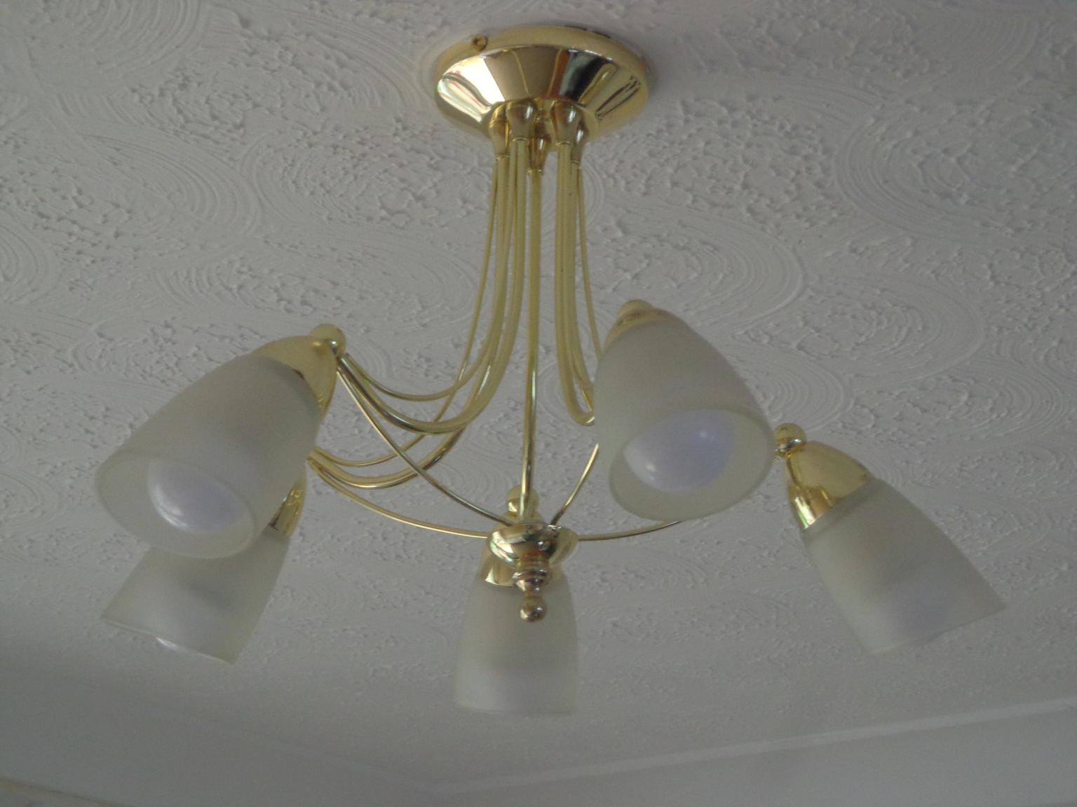 Ceiling Light Two Wall Lights Brass Effect In Ng4 Gedling For
