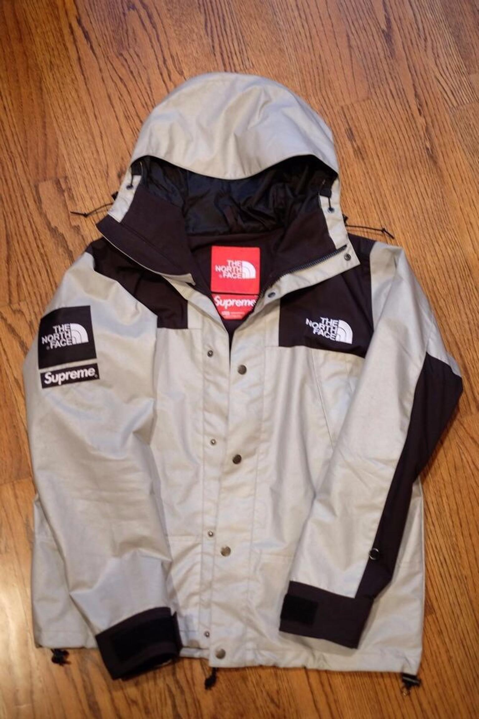 supreme the north face 3m reflective mountain jacket black
