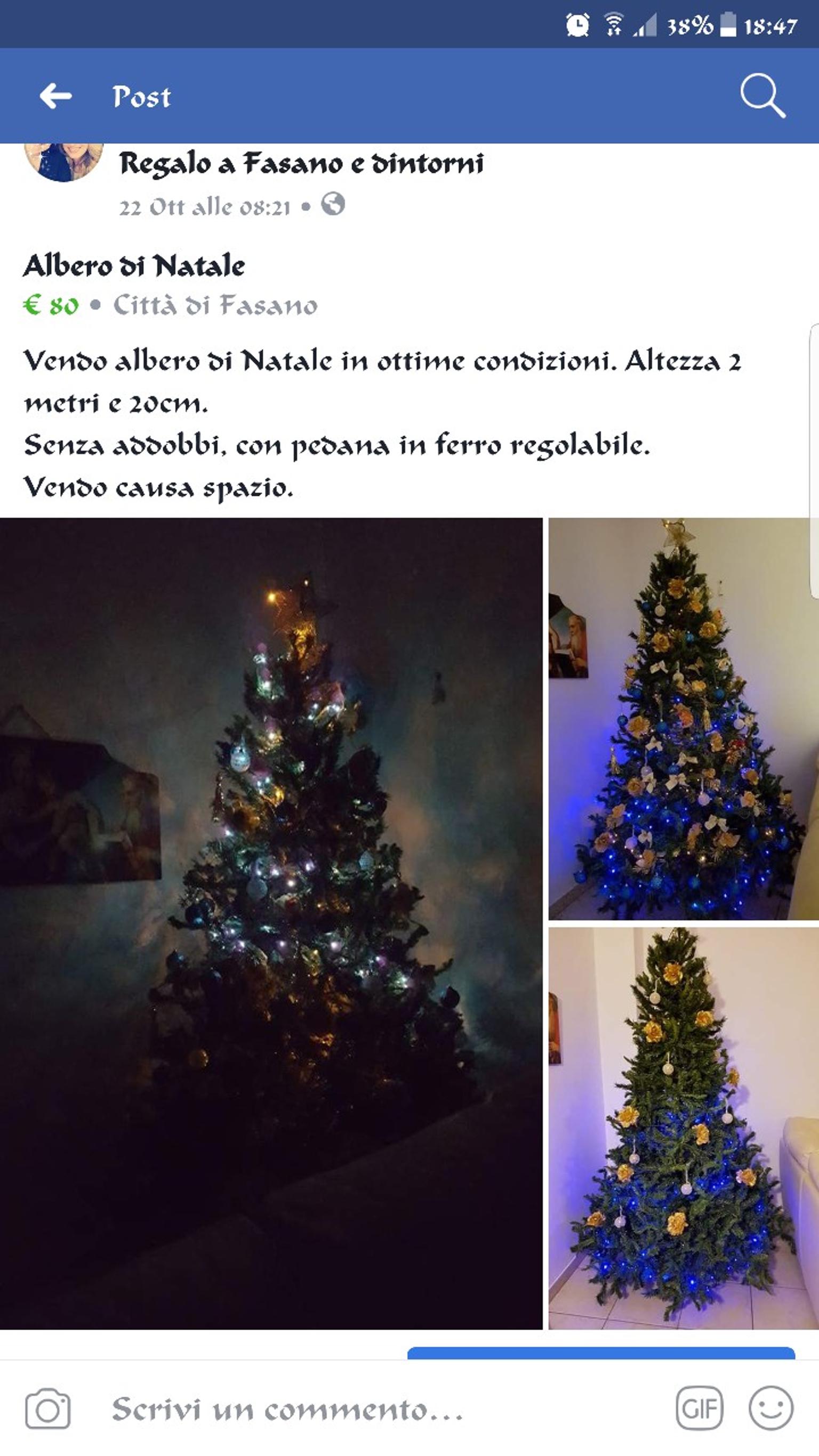 Albero Di Natale 40cm.Vendo Albero Di Natale 2 Metri E 40 In 72010 Pezze Di Greco Fur 70 00 Zum Verkauf Shpock De