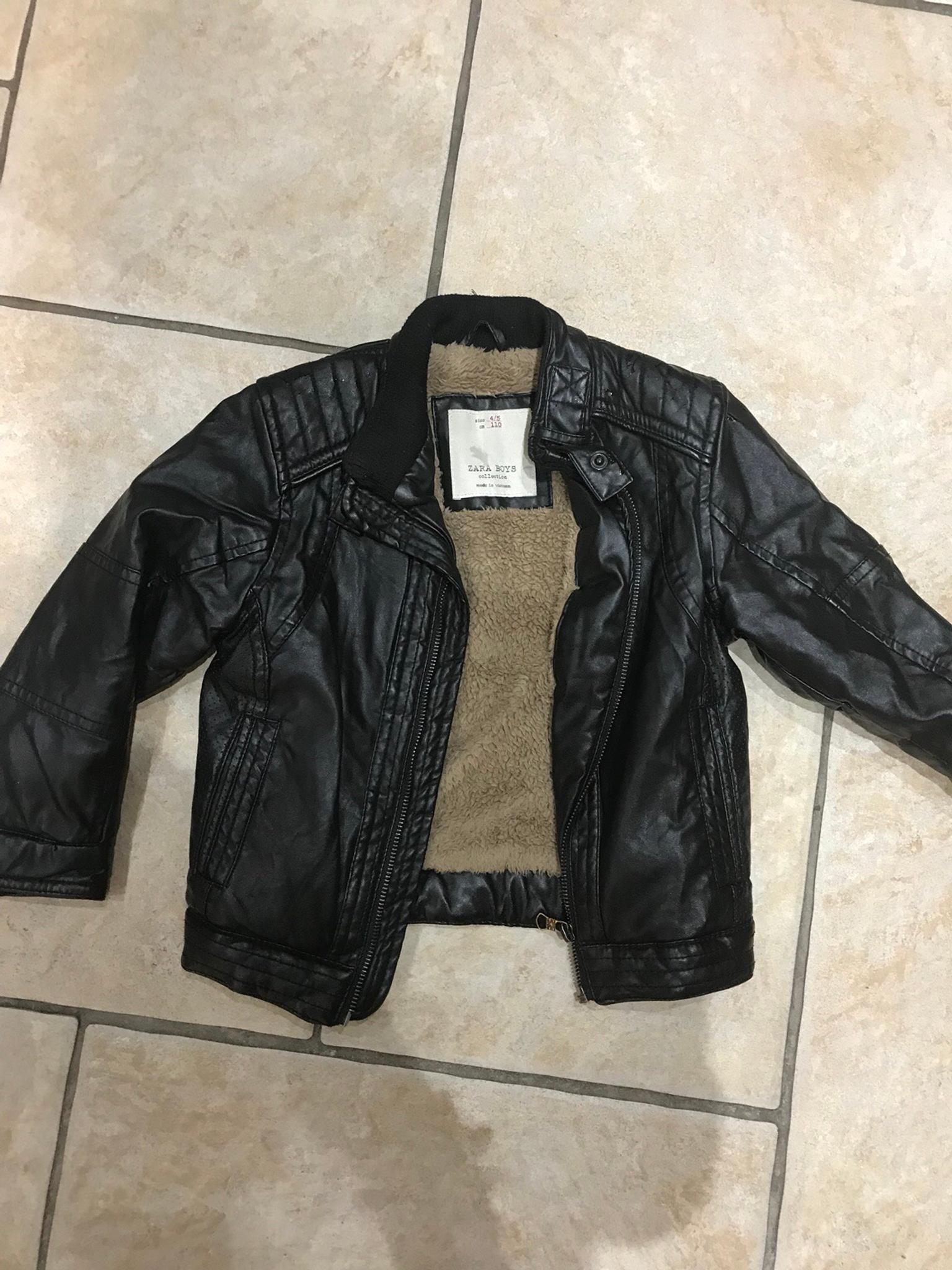 zara boys leather jacket