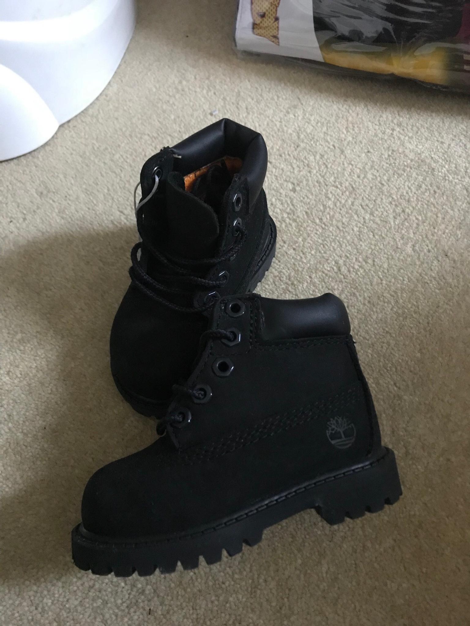 infant black timberland boots