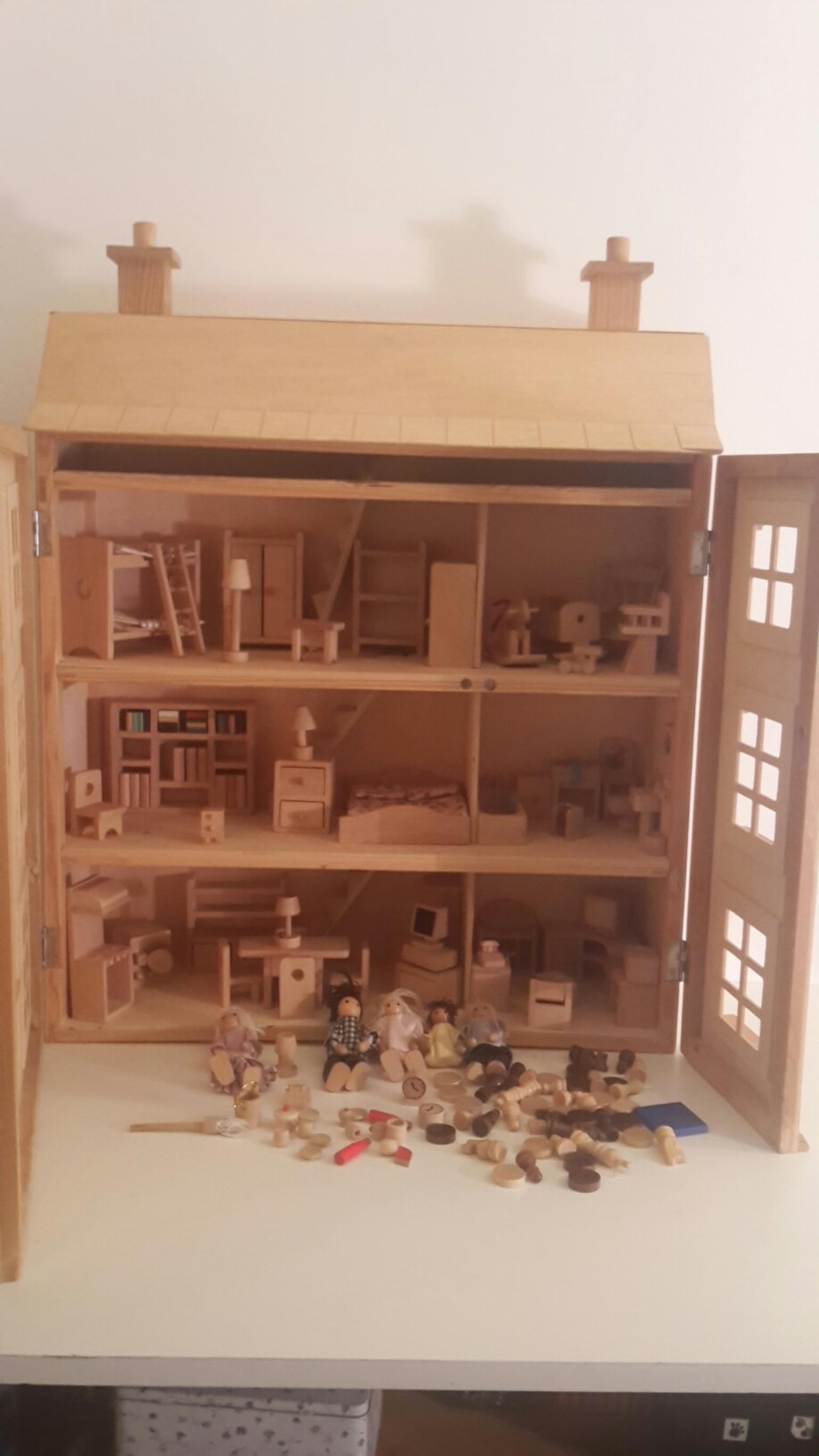 elc wooden dolls house furniture