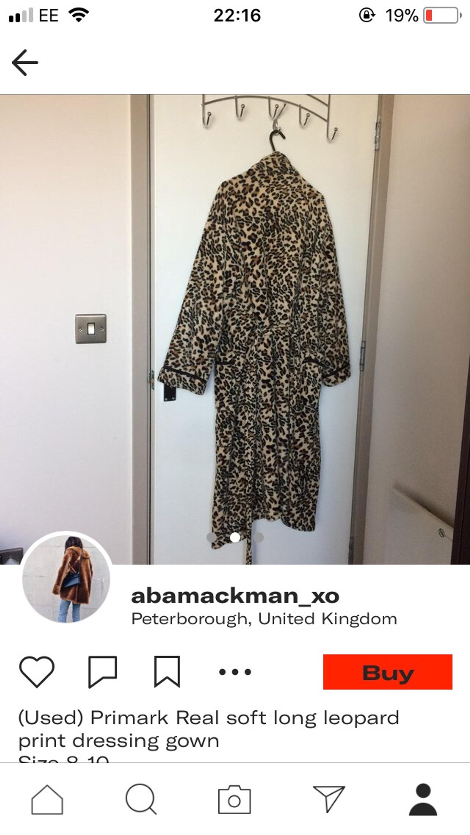 leopard print dressing gown primark