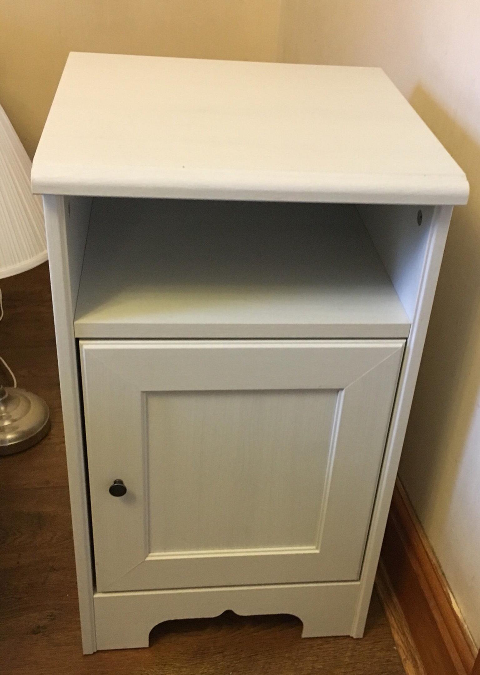 2 White Ikea Aspelund Bedside Tables Used In Coventry For