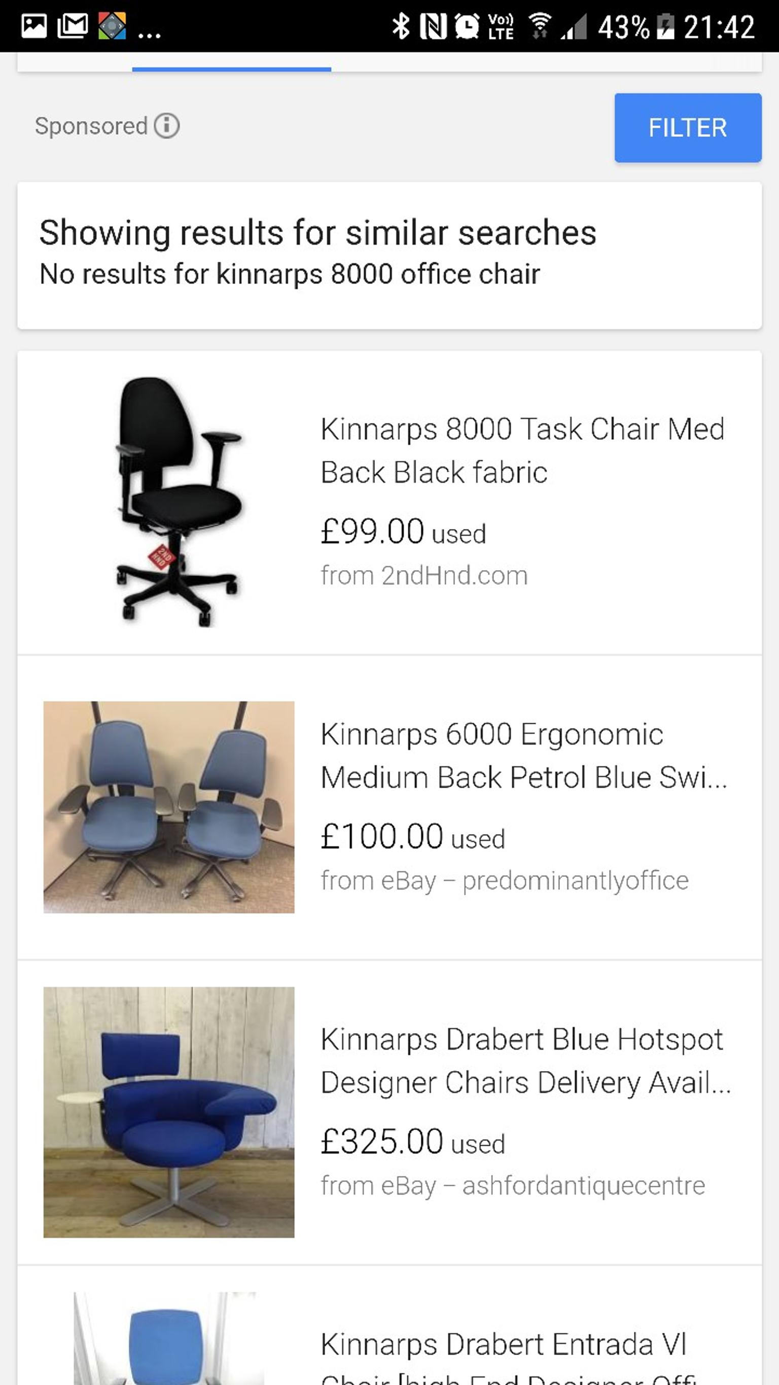 Kinnarps 8000 Office Chair In Peterborough Fur 75 00 Zum Verkauf