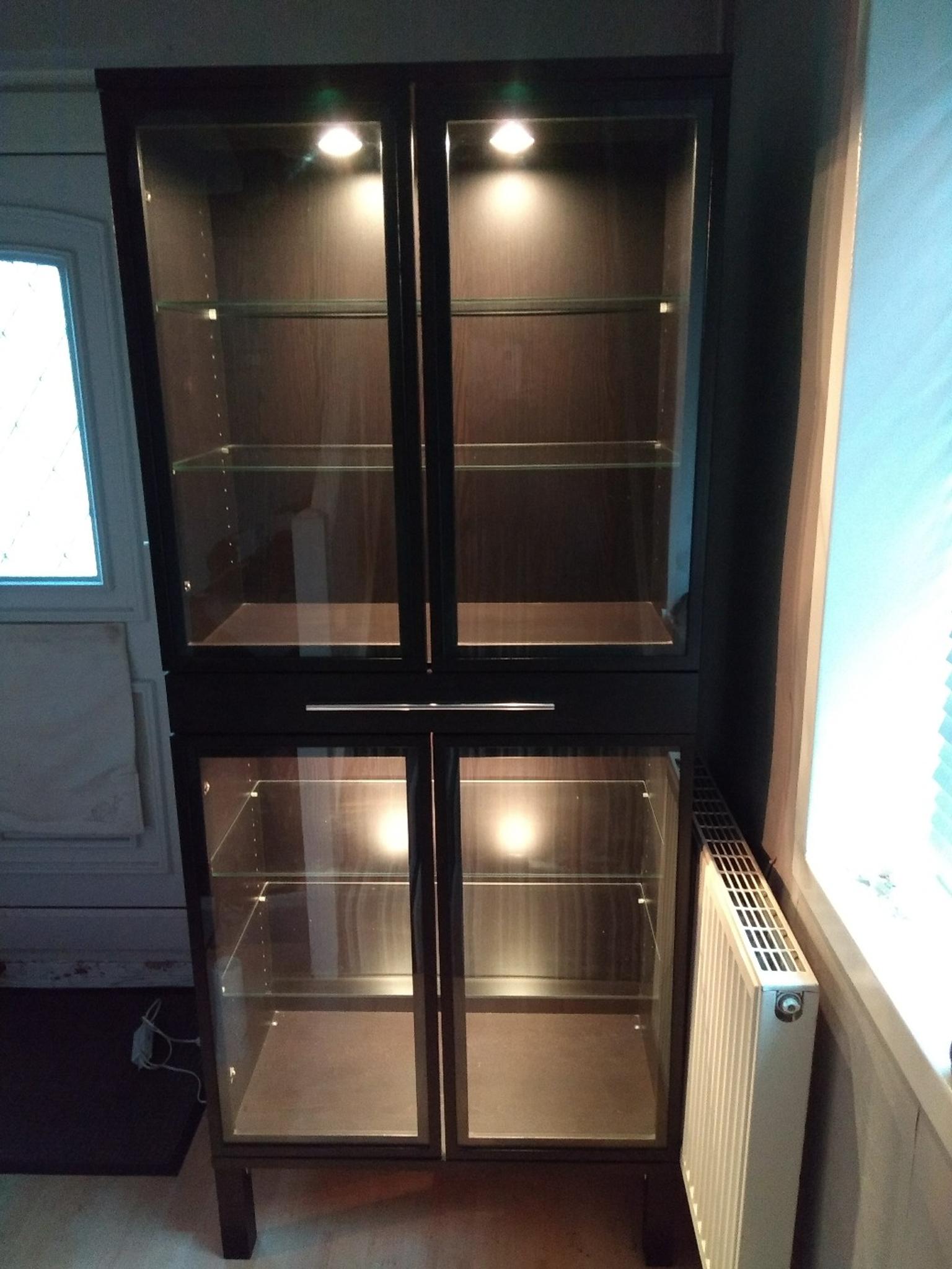 Ikea Black Brown Display Cabinet In De24 Derby Fur 90 00 Zum