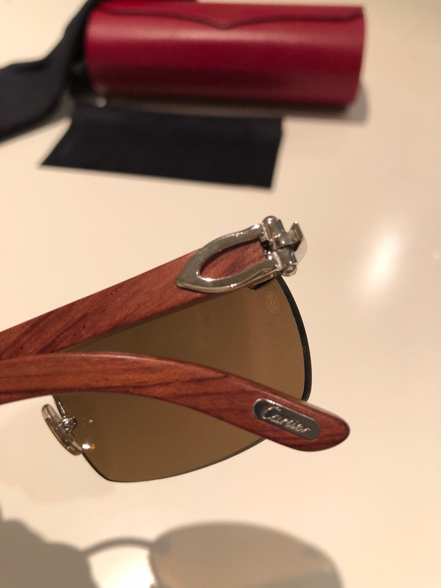 cartier wood sunglasses