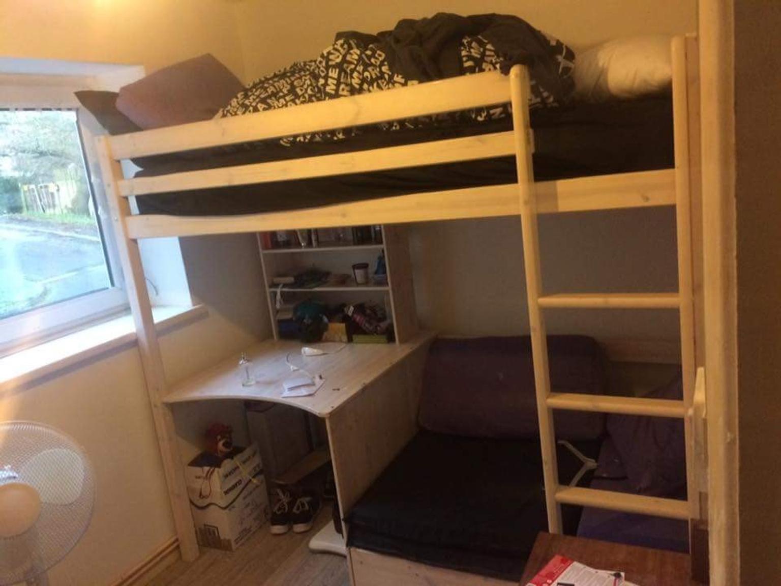 loft bed with couch underneath