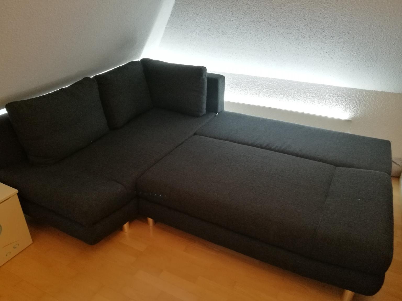 Anthrazitfarbende Couch Mit Schlaffunktion