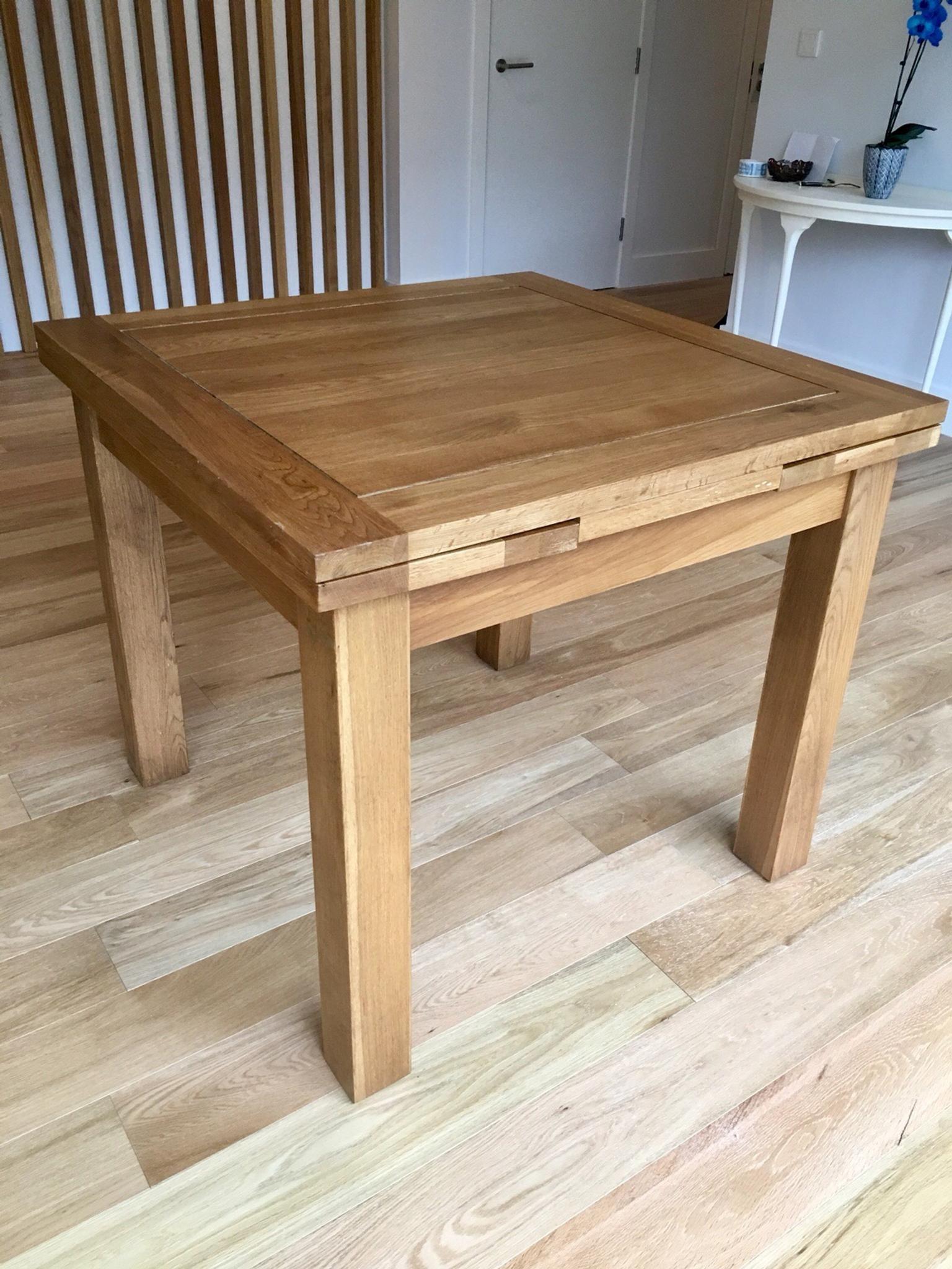 3ft X 3ft Natural Oak Extending Dining Table In So21 Winchester