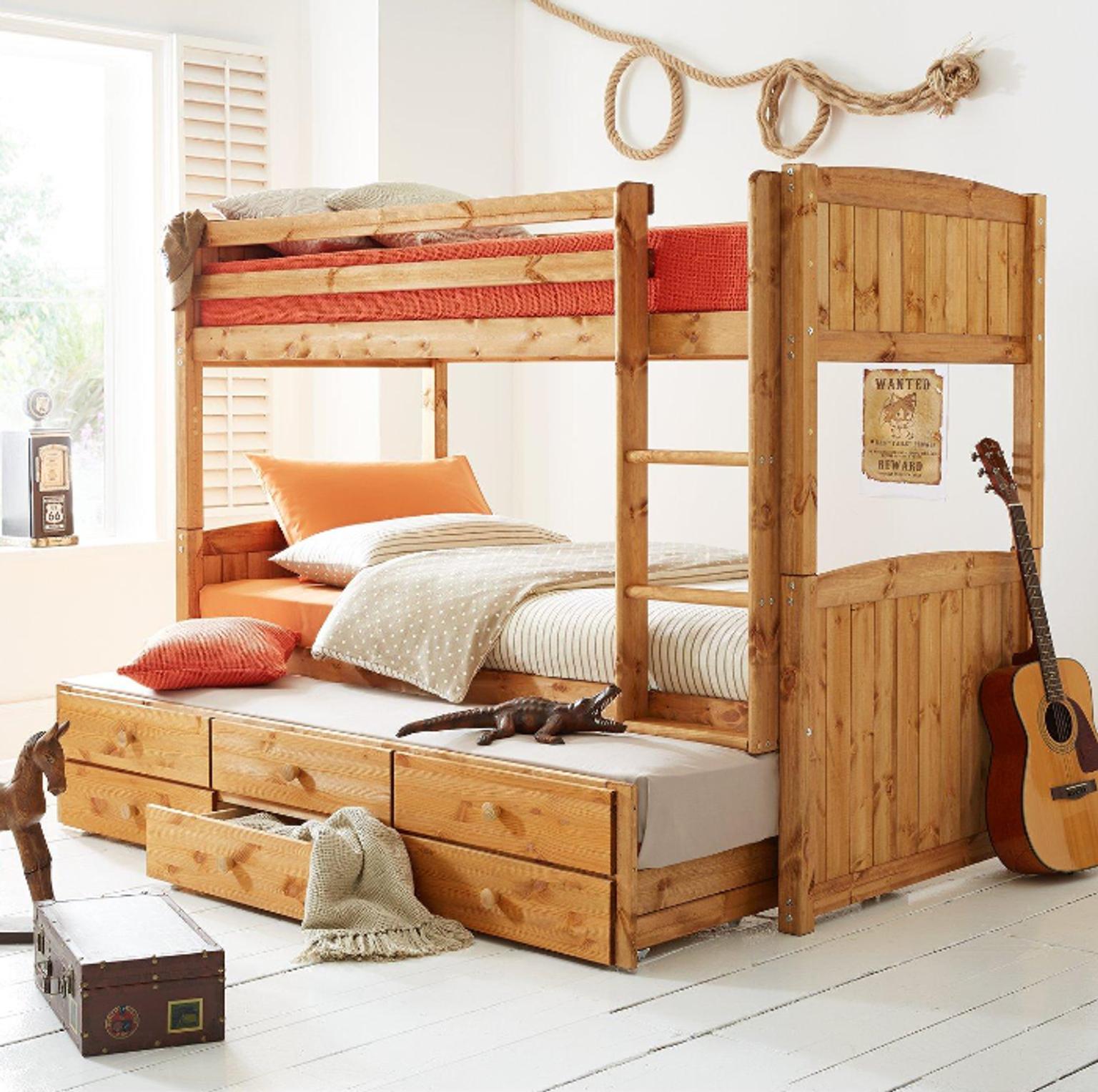 solid pine bunk beds with storage