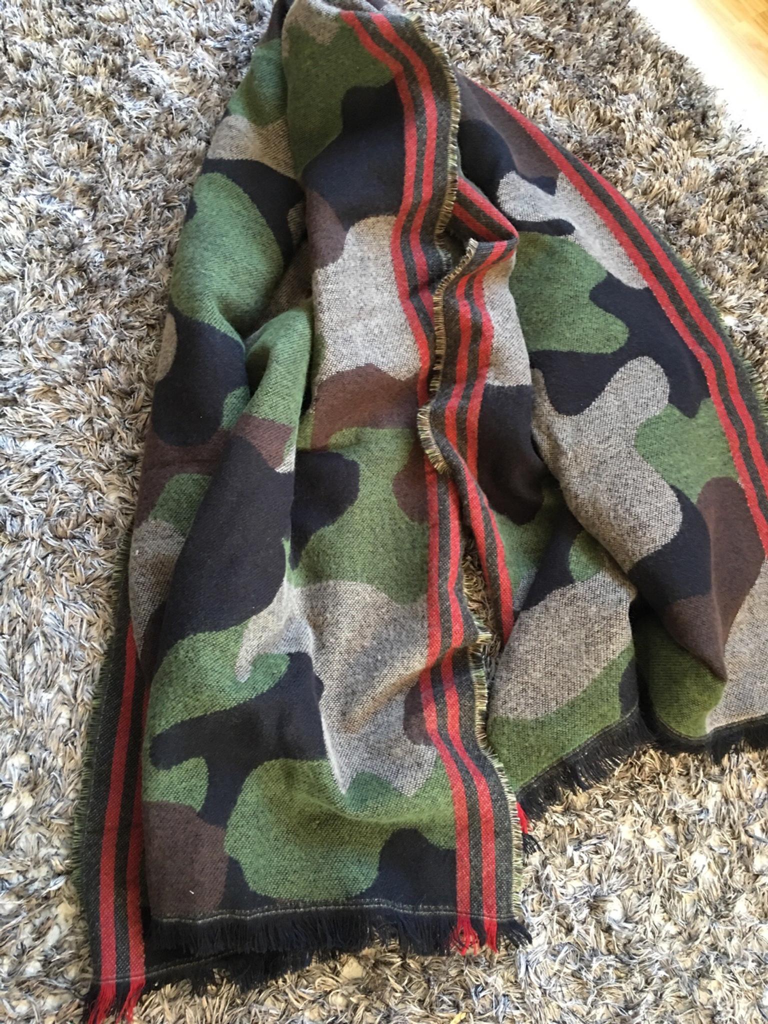 Zara large scarf camo camouflage moro 