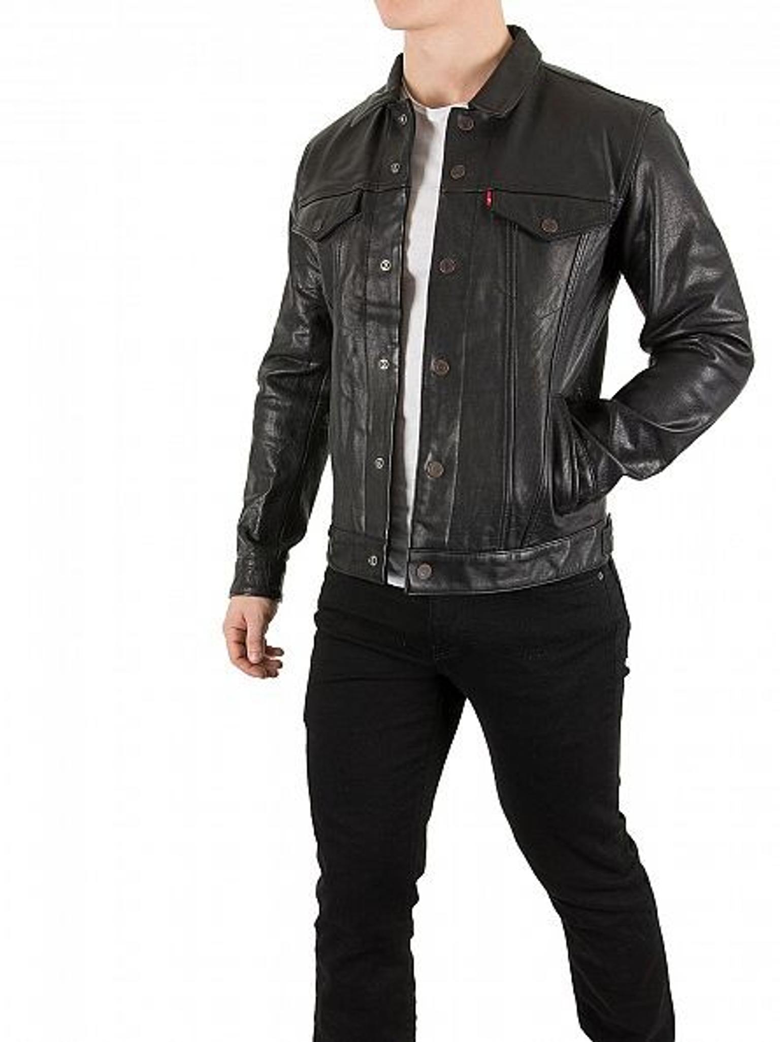 leather trucker jacket levis